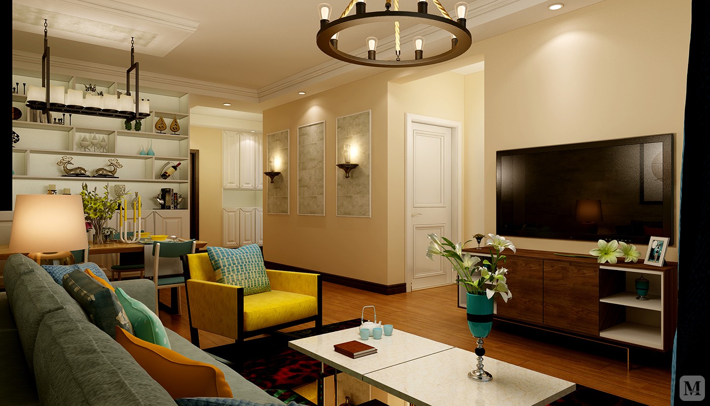 强调功能性设计，线条简约流畅，色彩对比强烈，家具配置上，白亮光系列家具，独特的光泽使家具倍感时尚，具有舒适与美观并存的享受。