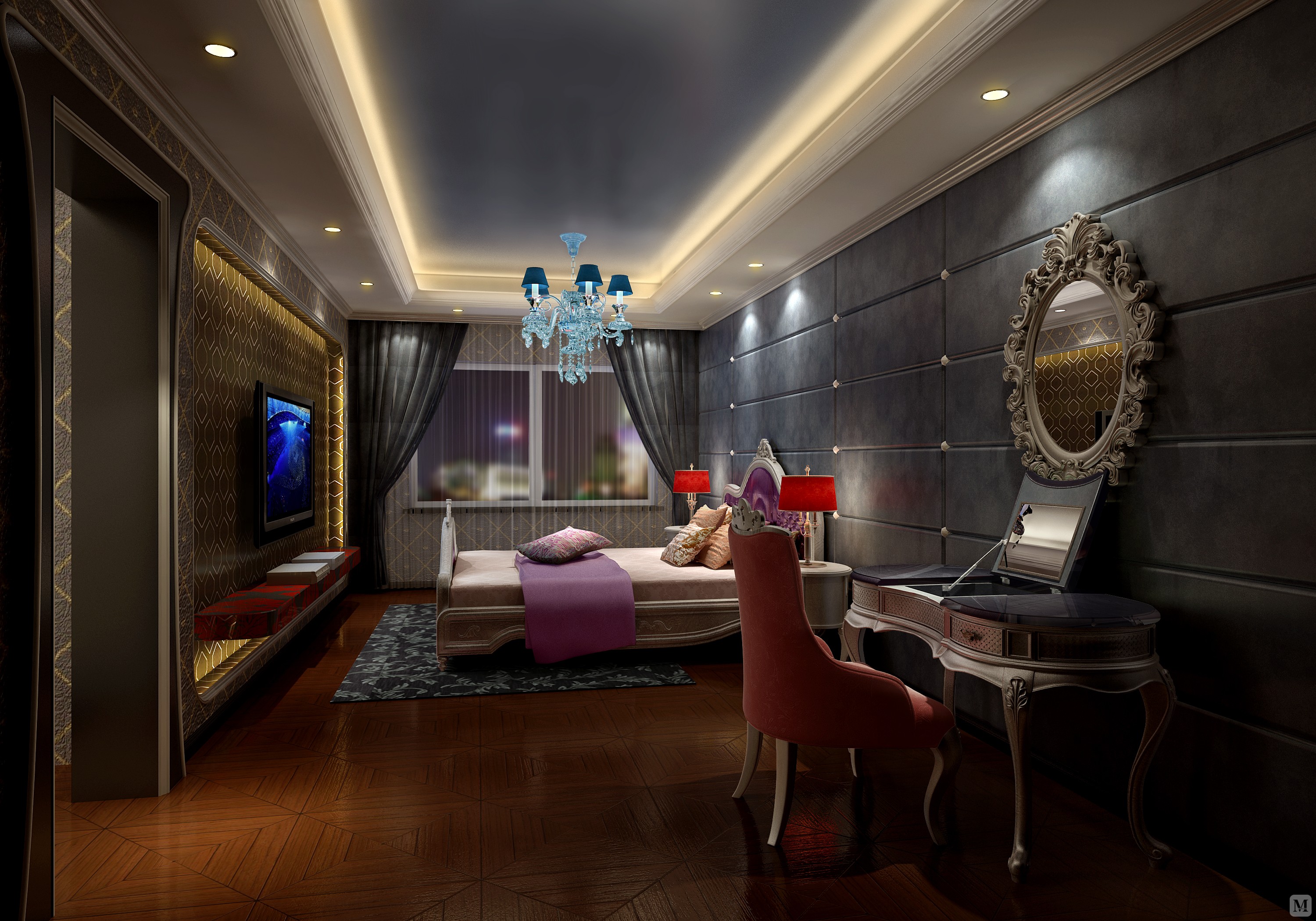 上海财富海景公寓
面积：330平方
造价：5000/平方
风格：后现代风格
体大气、通透、豪华，后现代风格更能达到好的效果