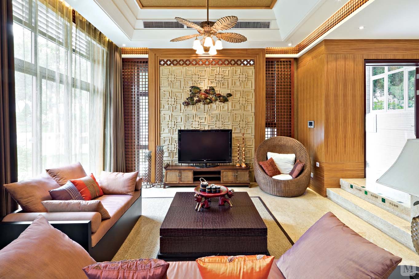 中式客厅沙发装修效果图