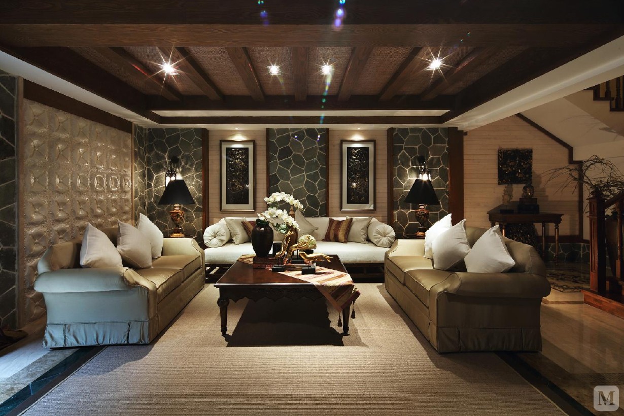 东南亚风格家具最常使用的实木,棉麻以及藤条等材质,将各种家具包括