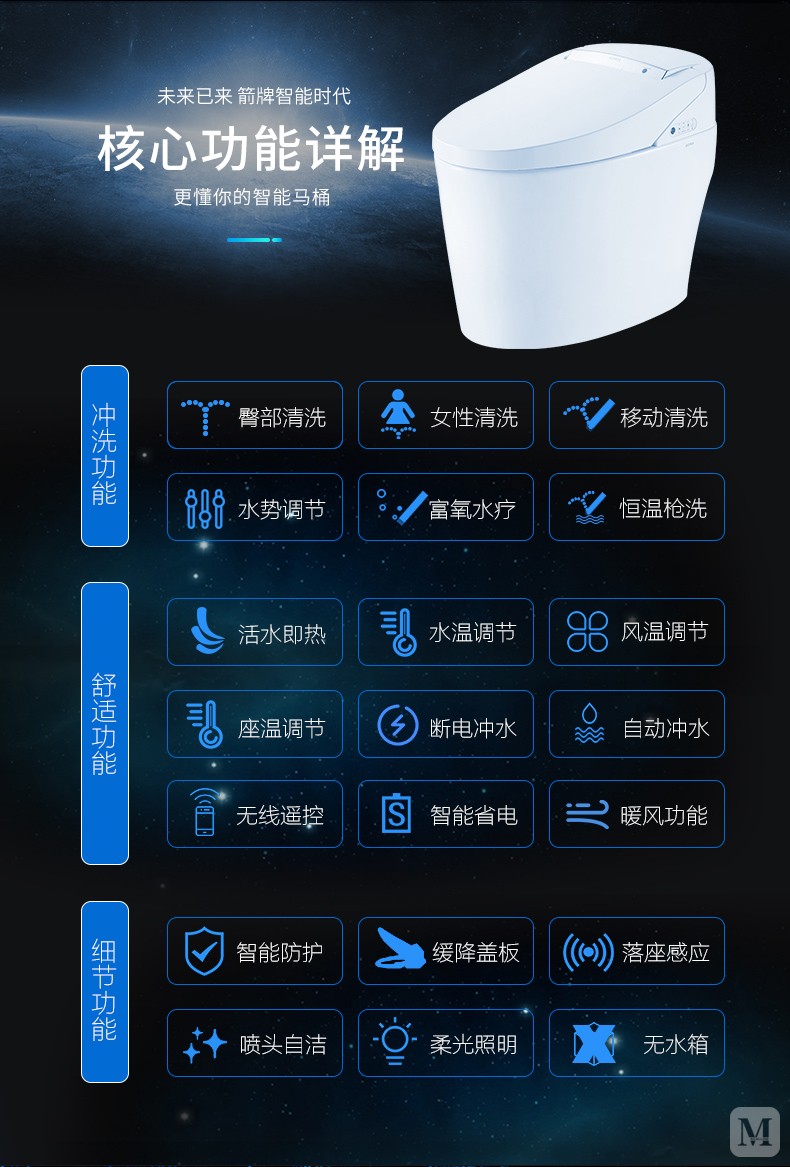 箭牌卫浴 智能坐便器 akb1135