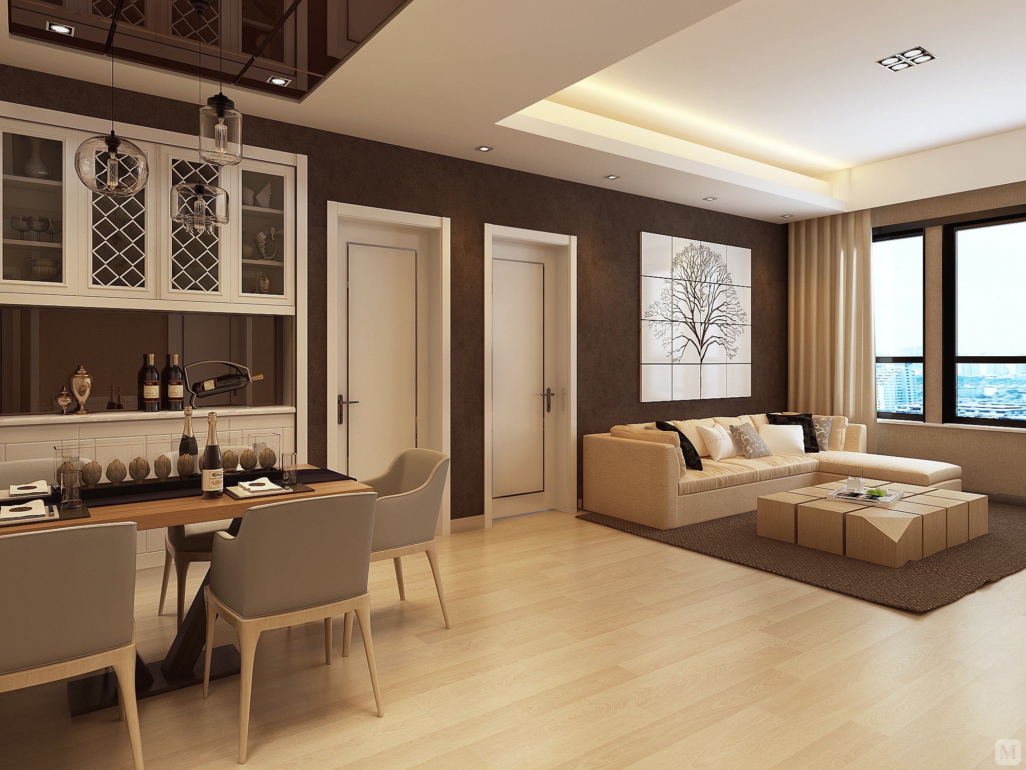 4万118㎡简约一房装修简.雅-南池现代简约风格-红星美凯龙家装效果图