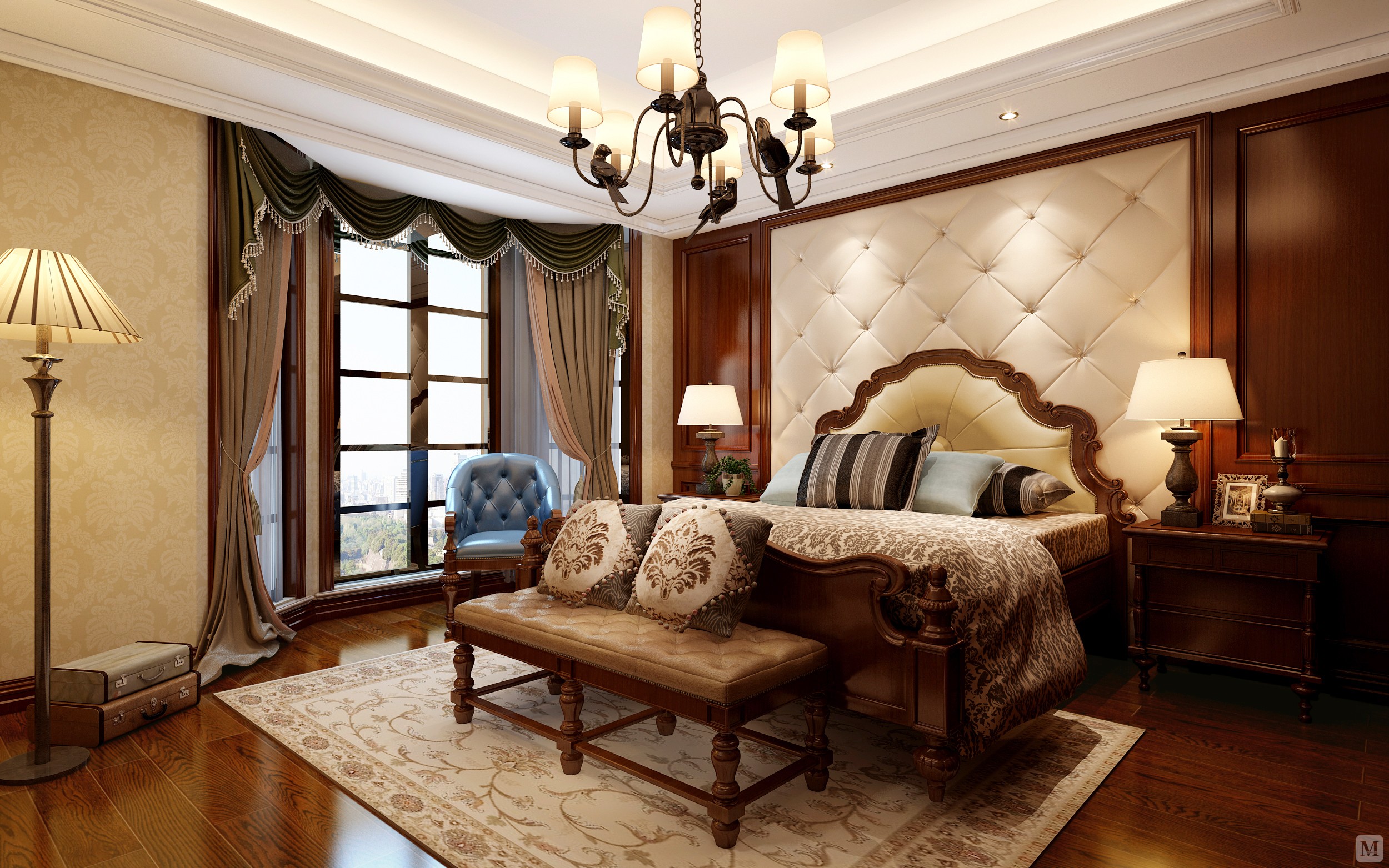 8万450㎡美式别墅装修明园美式风格排屋