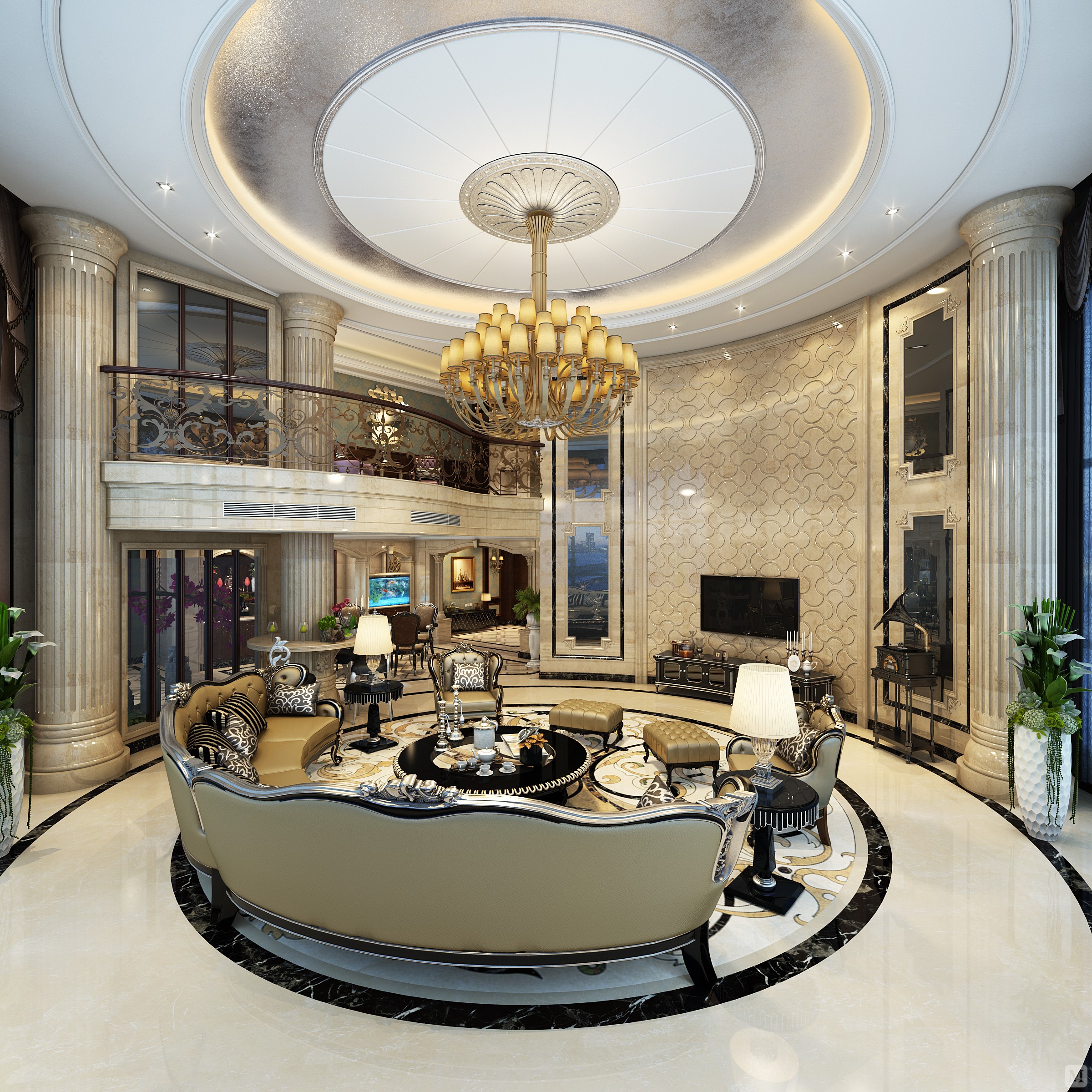 100.8万470㎡简欧四房装修源昌宝墅湾楼王欧式风格装修案例赏析