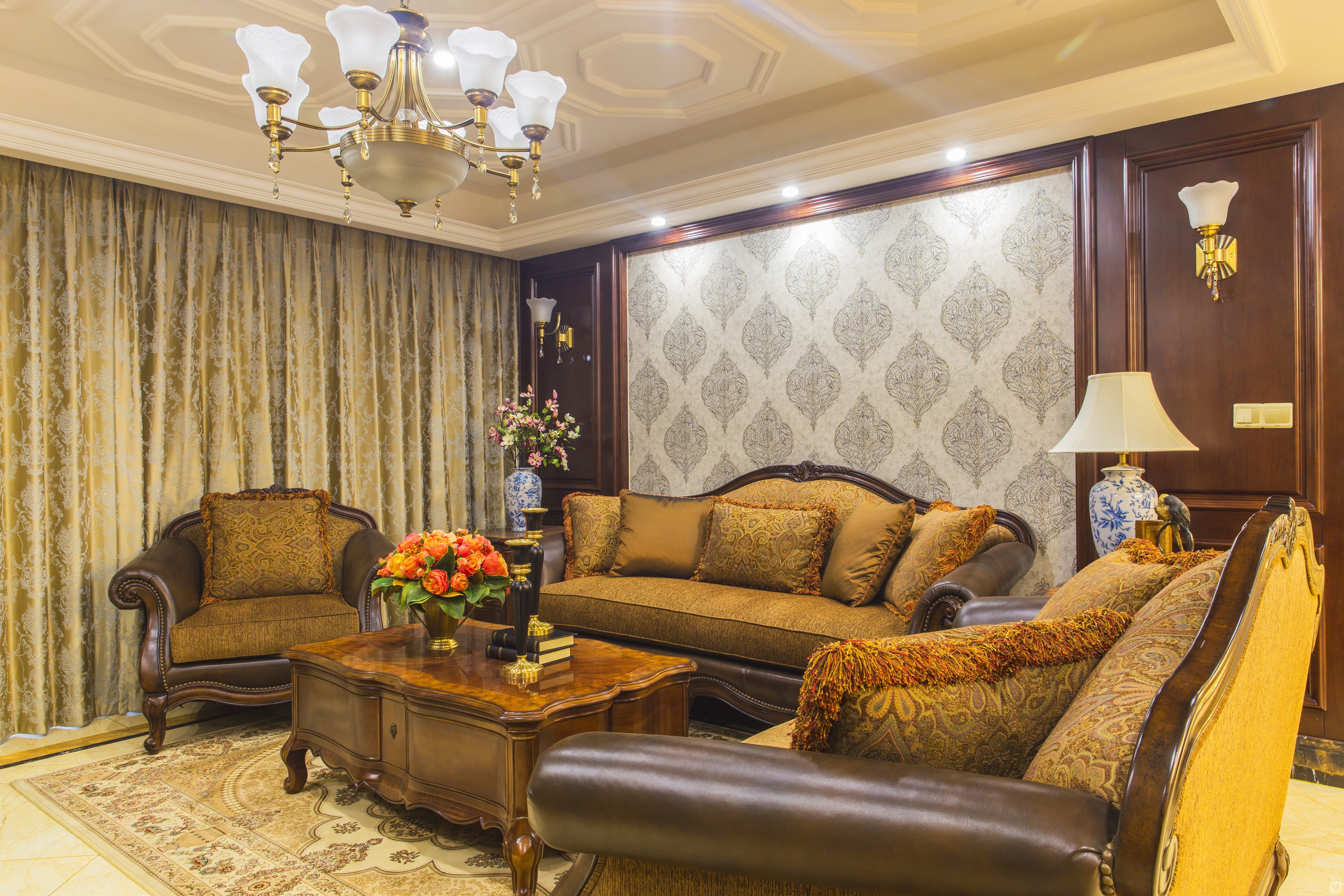 6万190㎡新古典四房装修天润园190m美式新古典