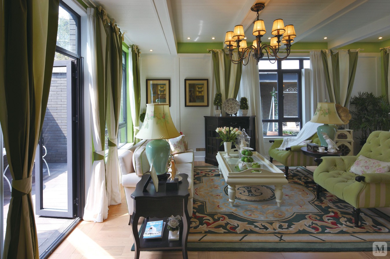 4万144㎡田园二房装修华景名苑-欧式田园