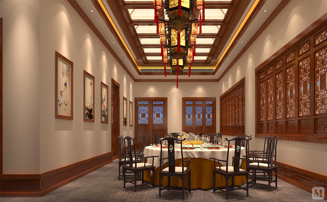 5万1641㎡中式别墅装修四合院-古朴的中式情怀