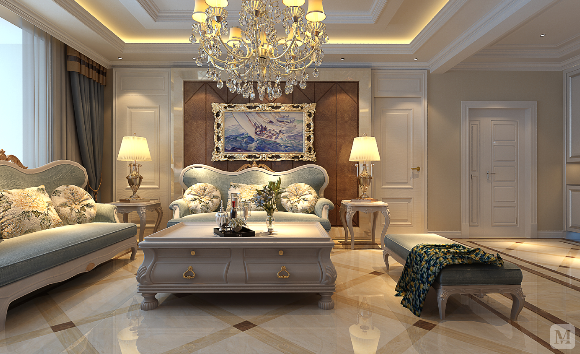 3万160㎡简欧三房装修龙泰苑--欧式奢华-红星美凯龙家装效果图