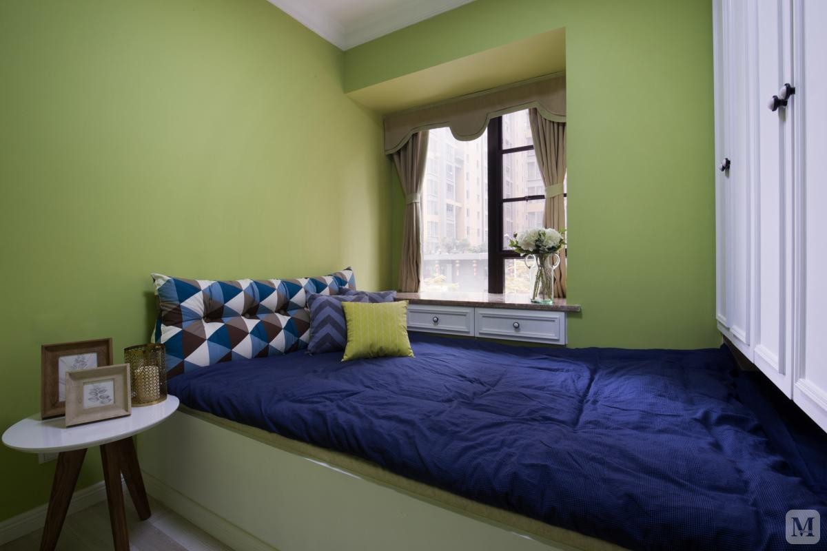 3万62㎡简约二房装修森林风格清新现代风