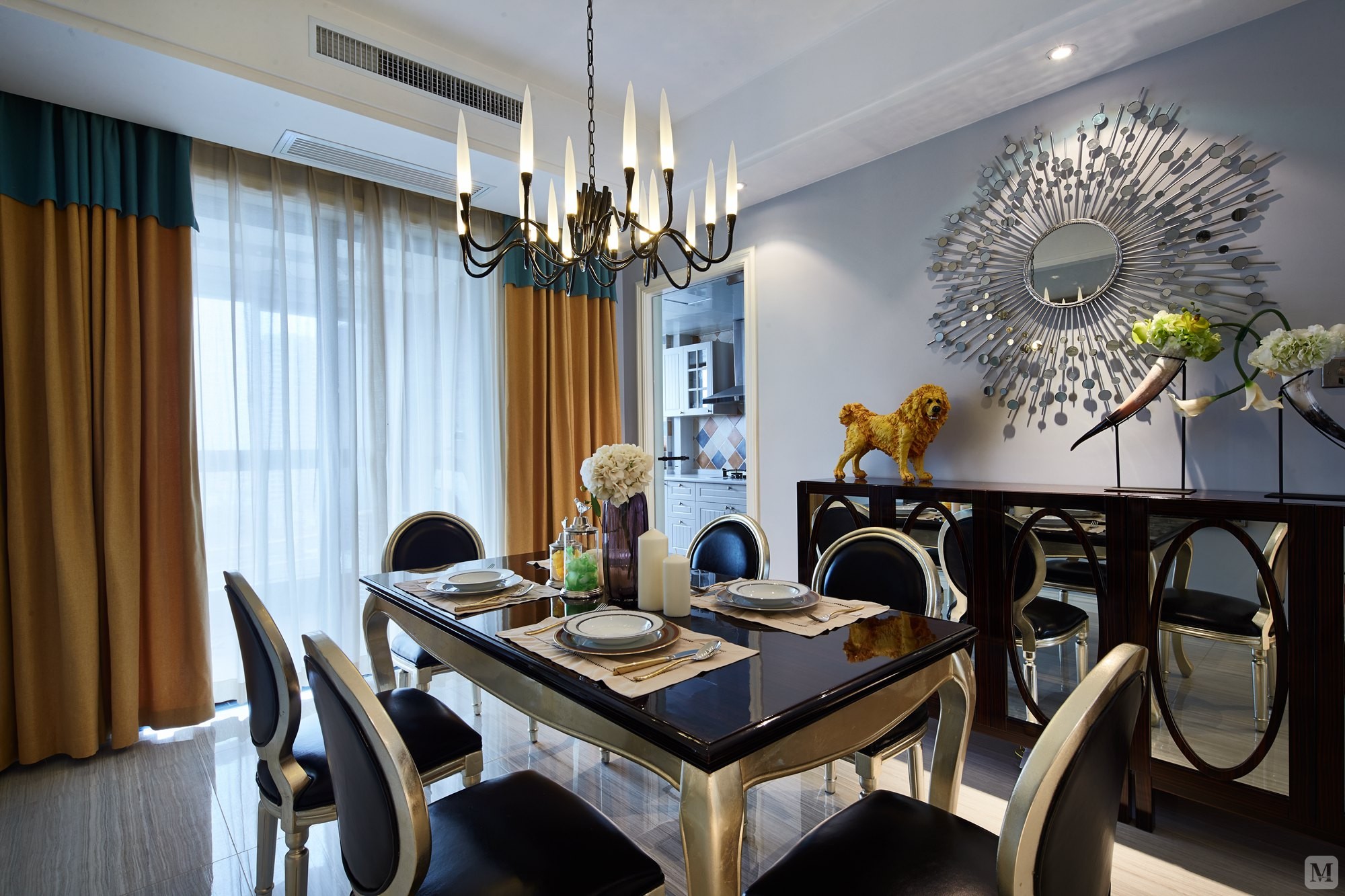 混搭餐厅餐桌装修效果图-红星美凯龙家装效果图