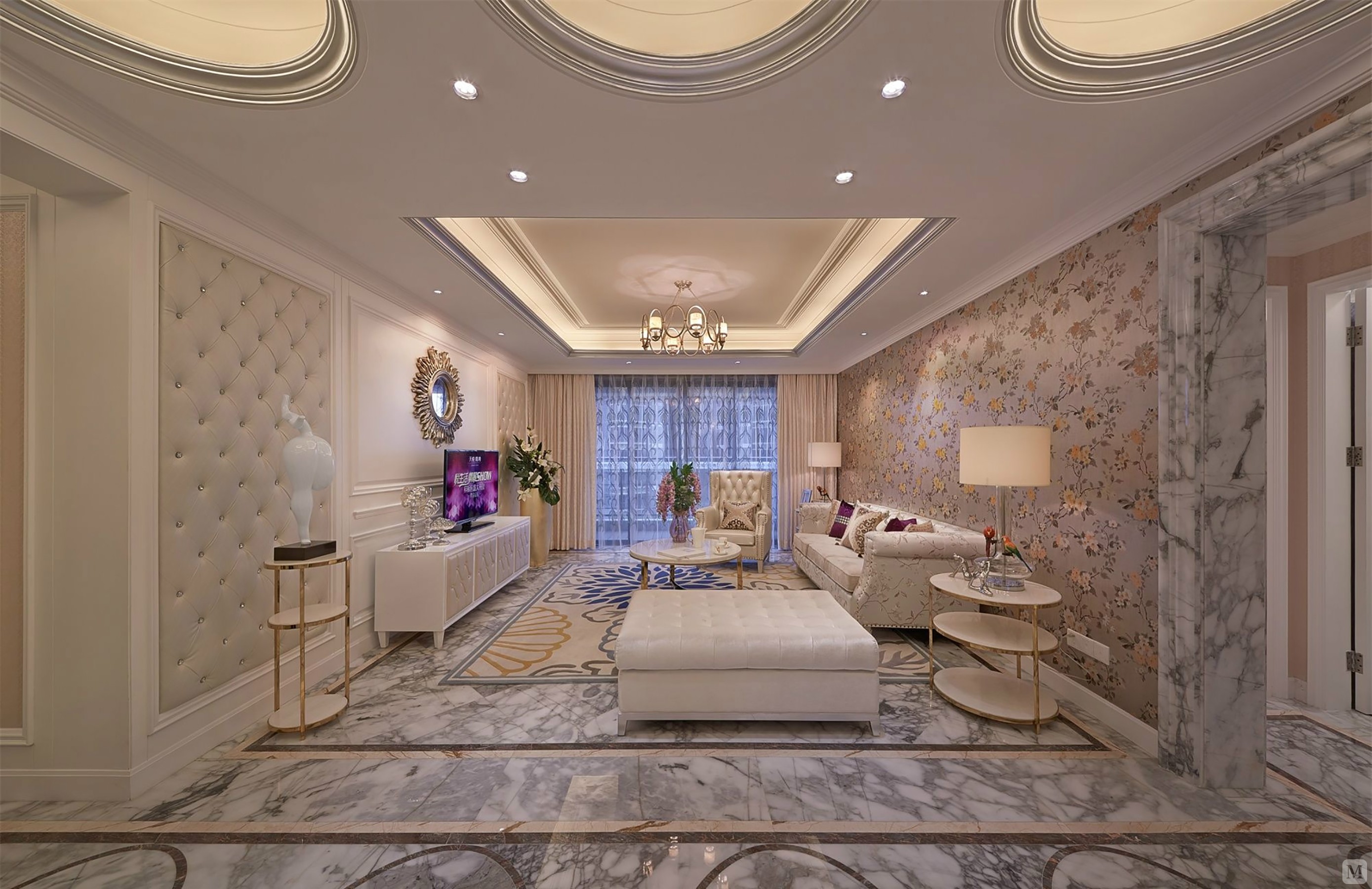 9万158㎡简欧三房装修朦胧,浪漫之感油然而生-红星美凯龙家装效果图