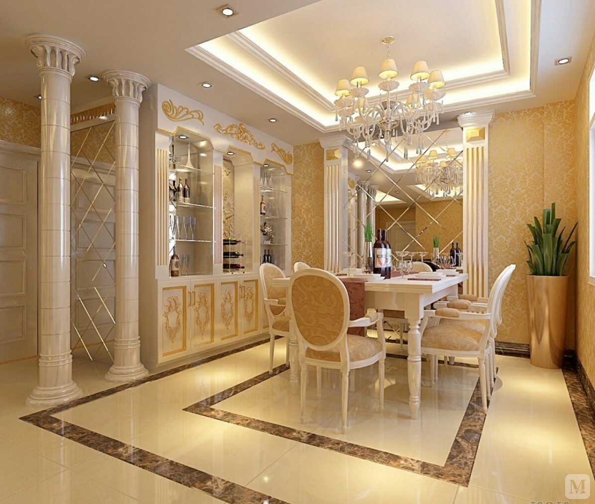 2万122㎡简欧三房装修金品花园欧式风格