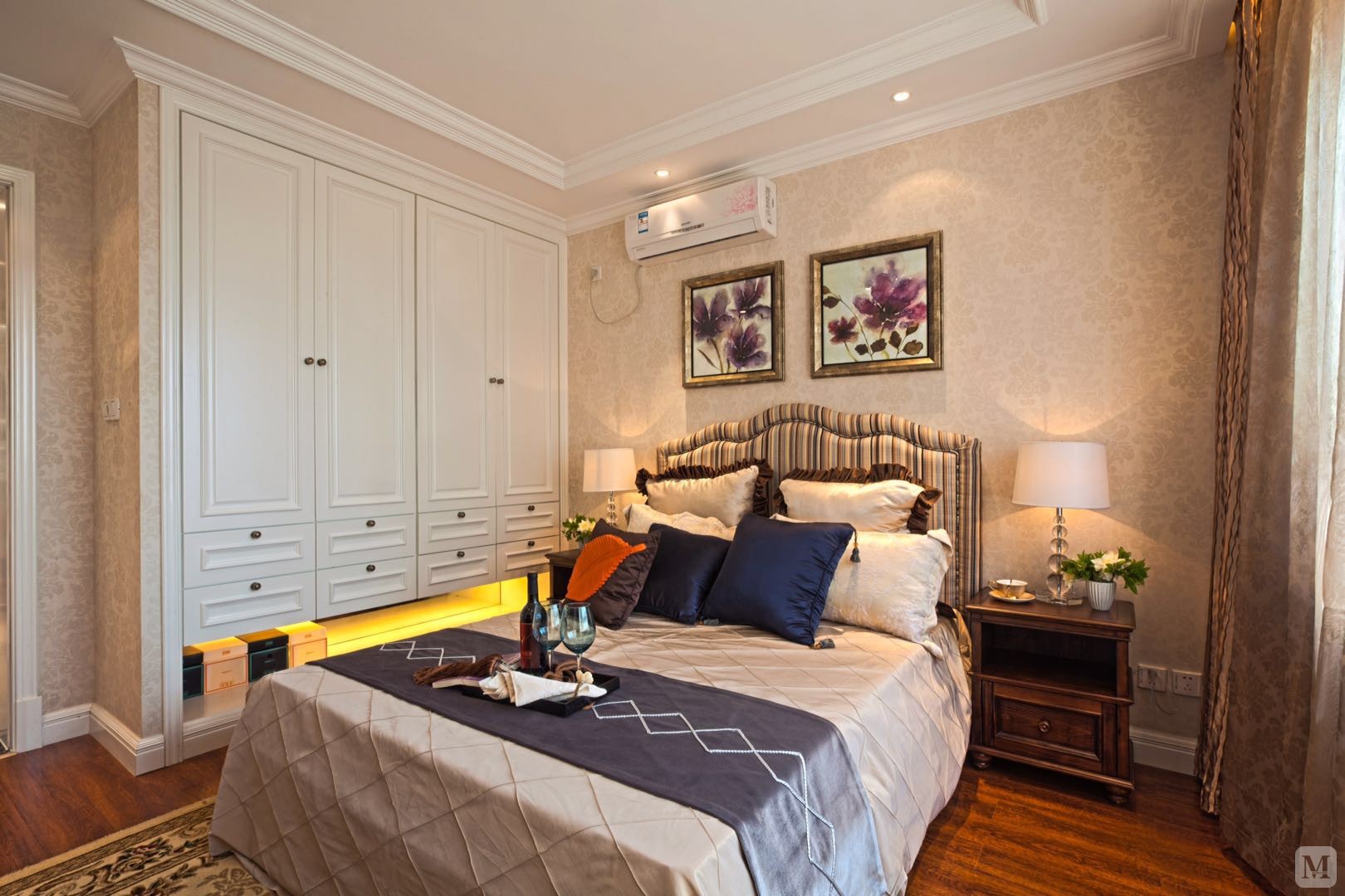 6万197㎡美式四房装修华丽浪漫,怀旧高雅-红星美凯龙家装效果图