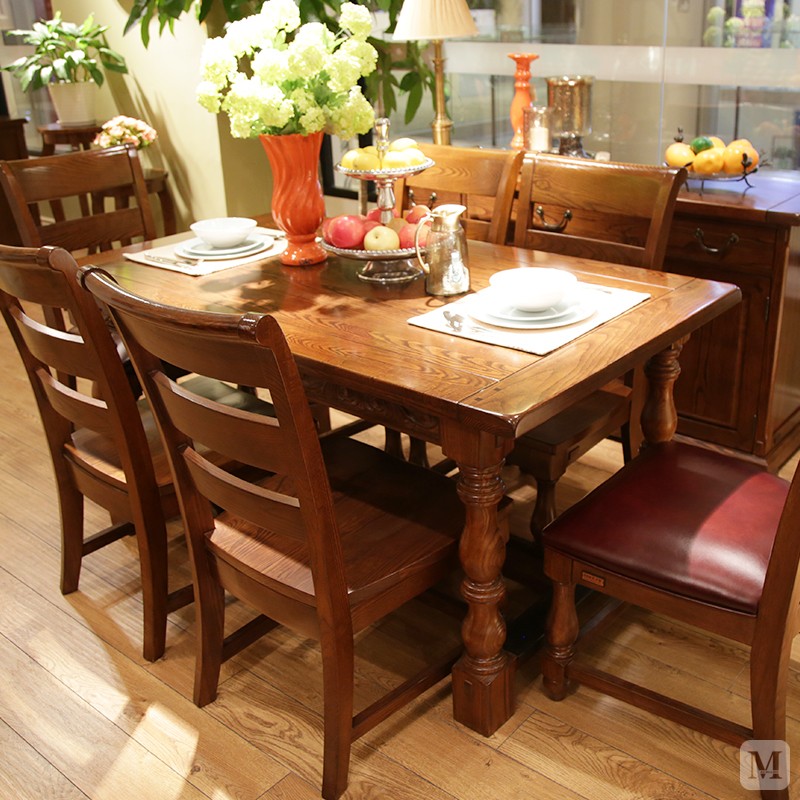 北美之家 餐桌椅 美式实木餐桌椅