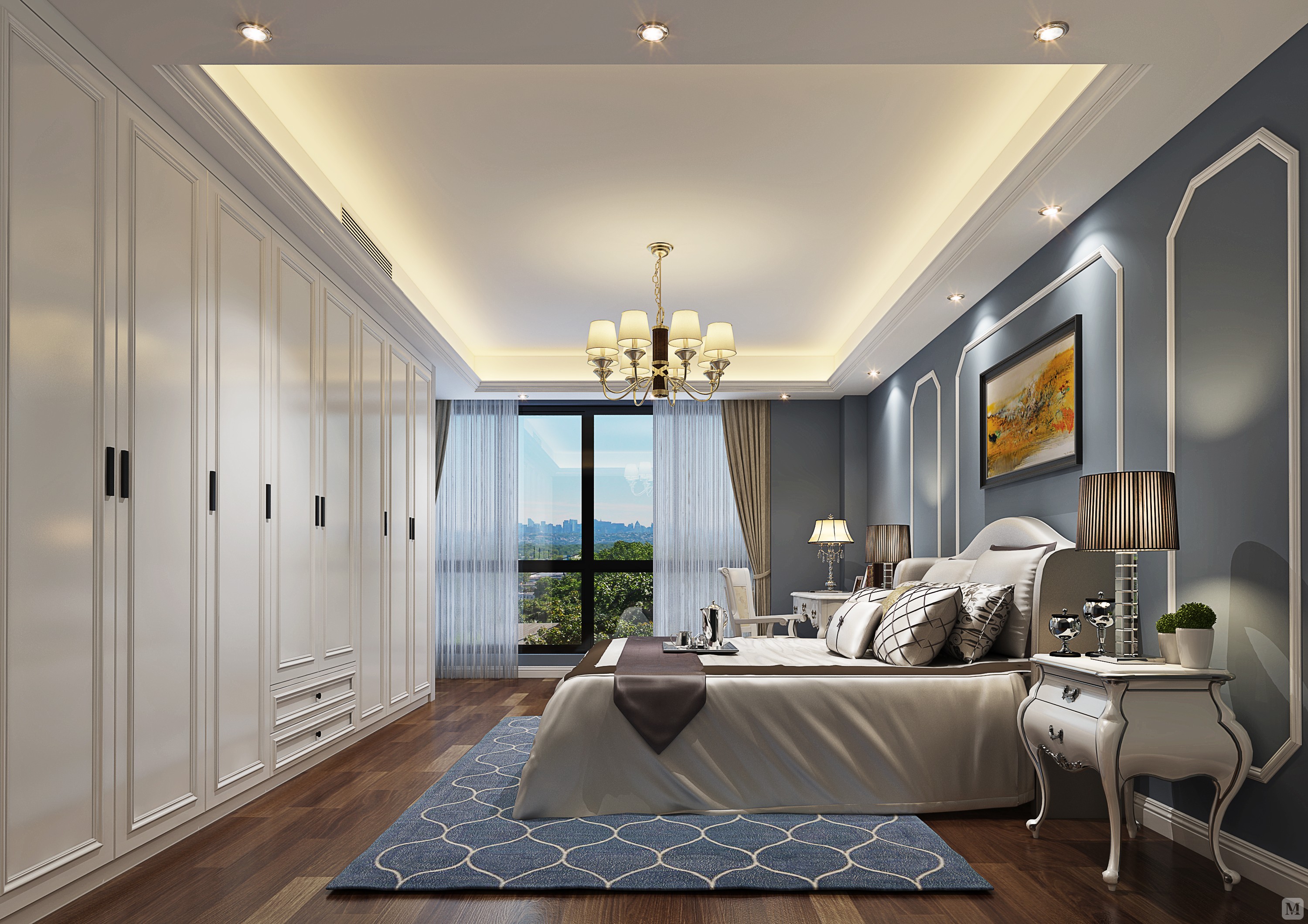 1万243㎡美式别墅装修顺驰兰郡 美式风格别墅案例