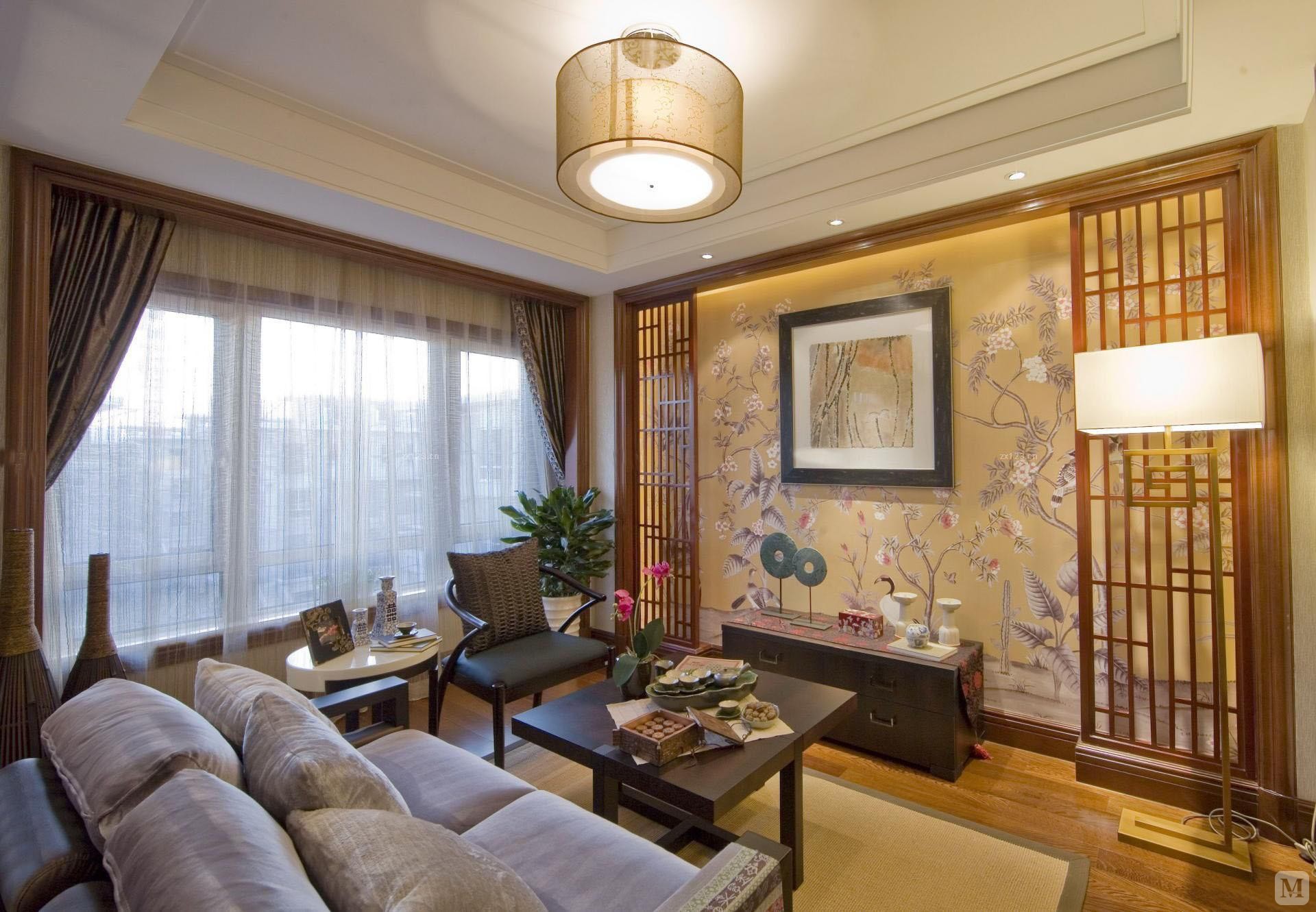 20.7万100㎡中式三房装修小三房的中式风格