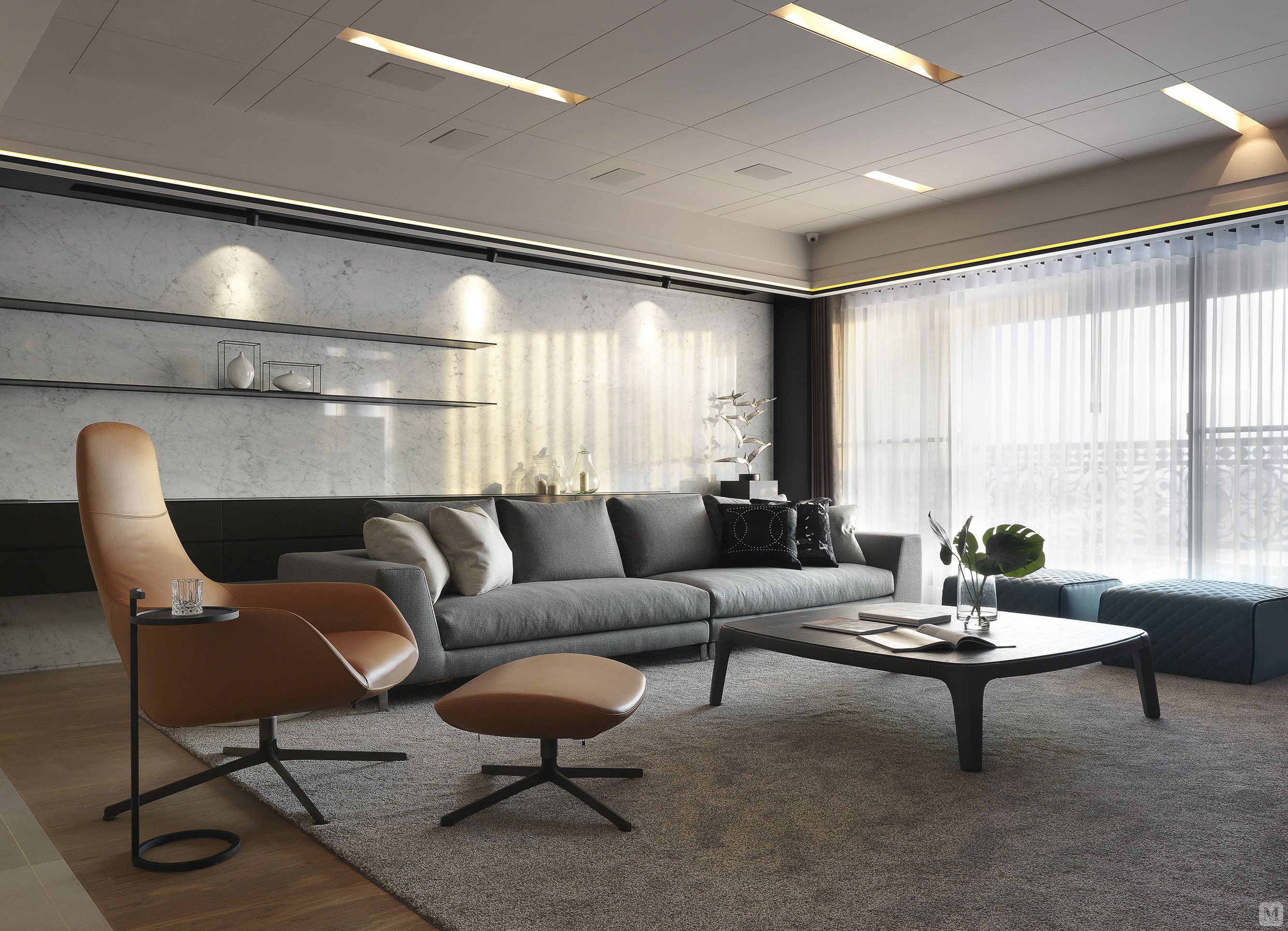 田园客厅背景墙装修效果图