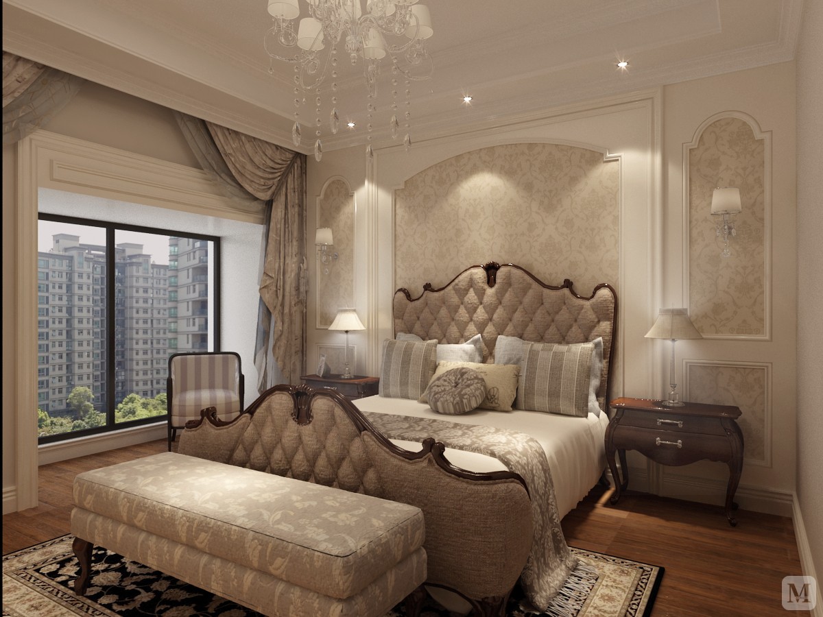 简欧卧室装修效果图 品味欧式优雅