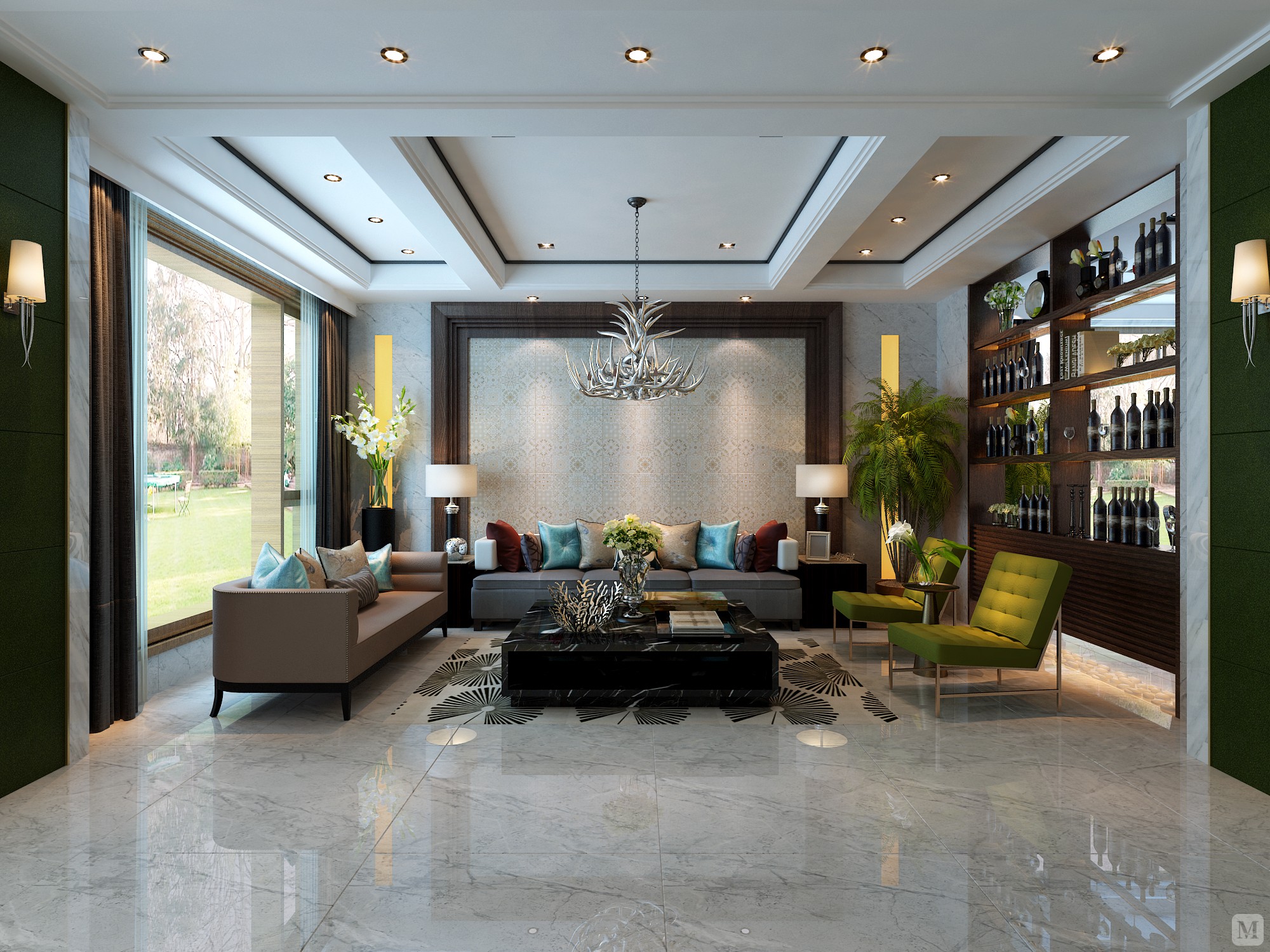 中式客厅沙发装修效果图