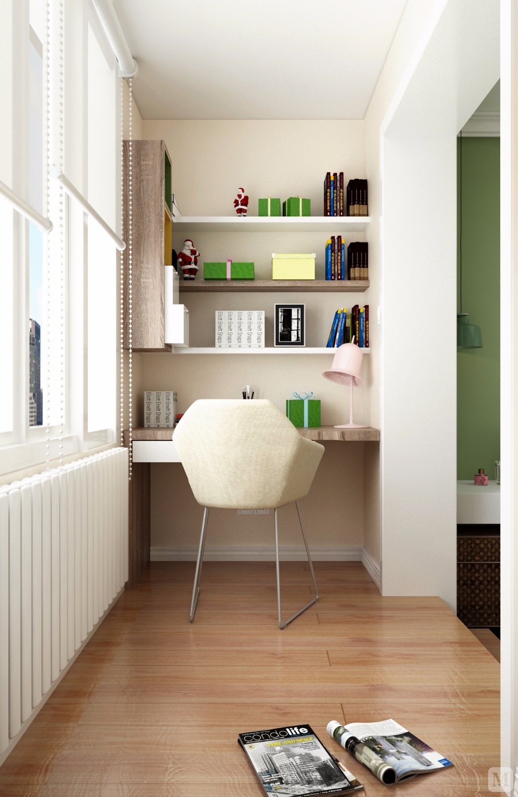 简约书房书柜装修效果图