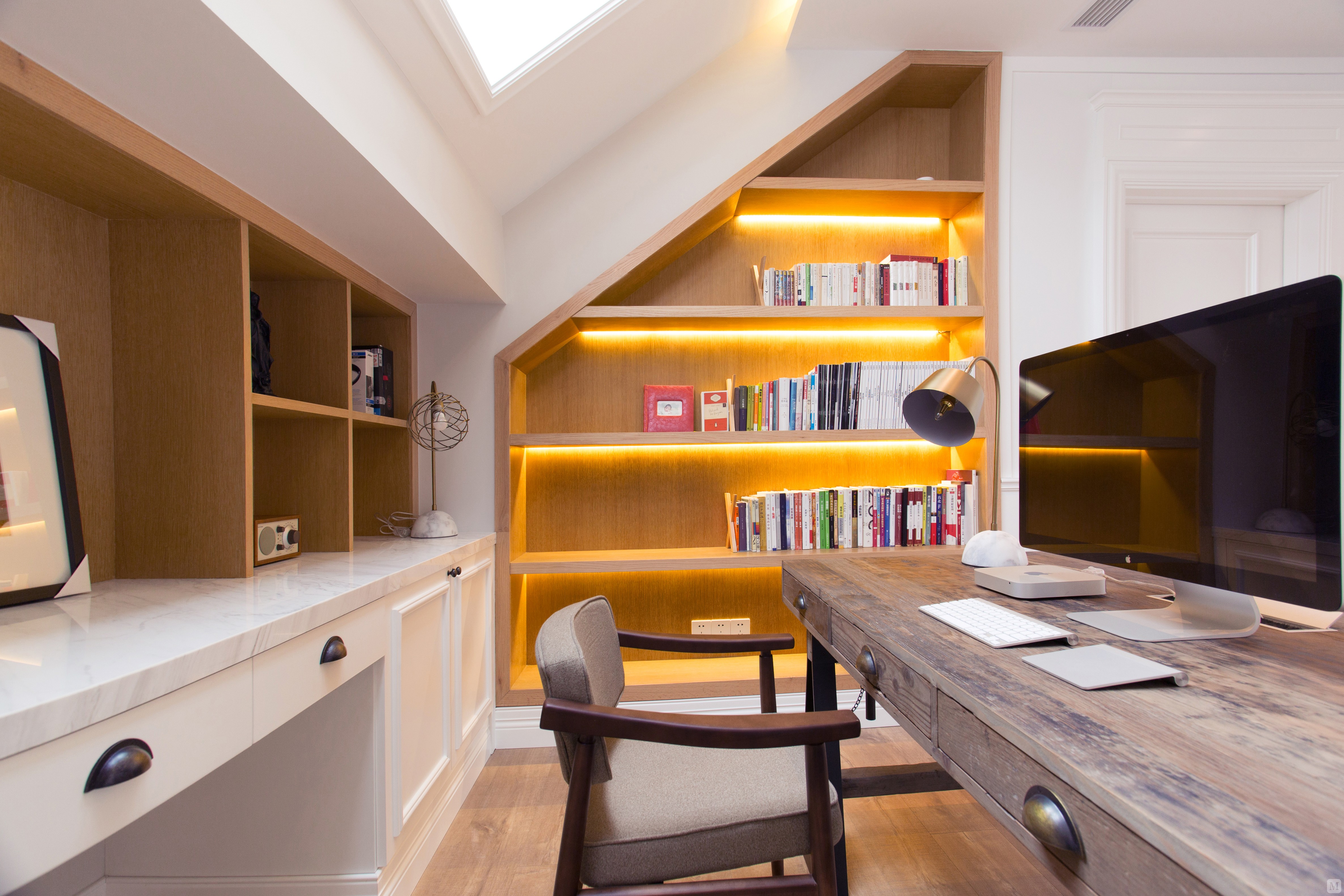 美式书房窗帘装修效果图