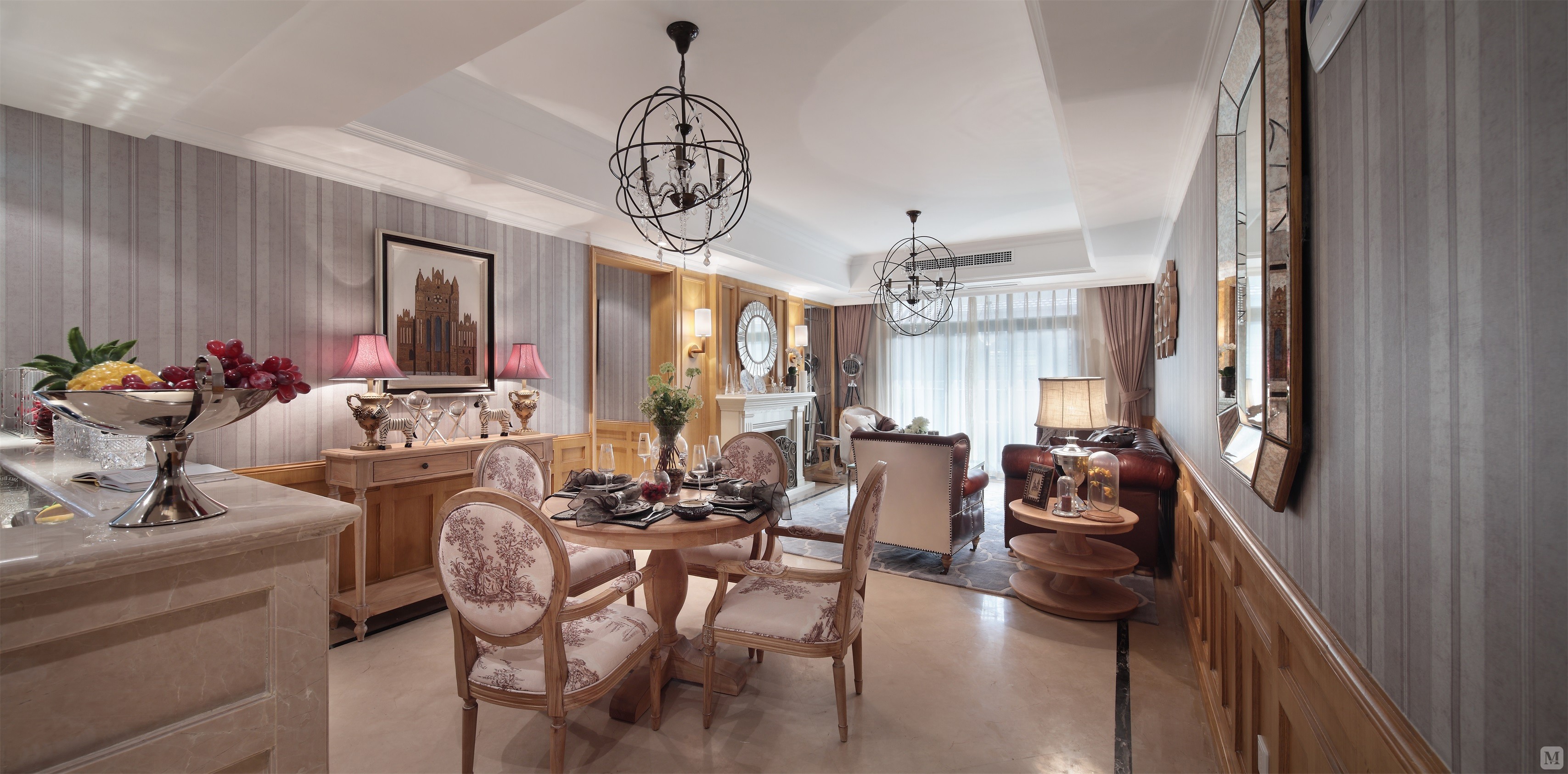 简欧餐厅餐桌装修效果图-红星美凯龙家装效果图