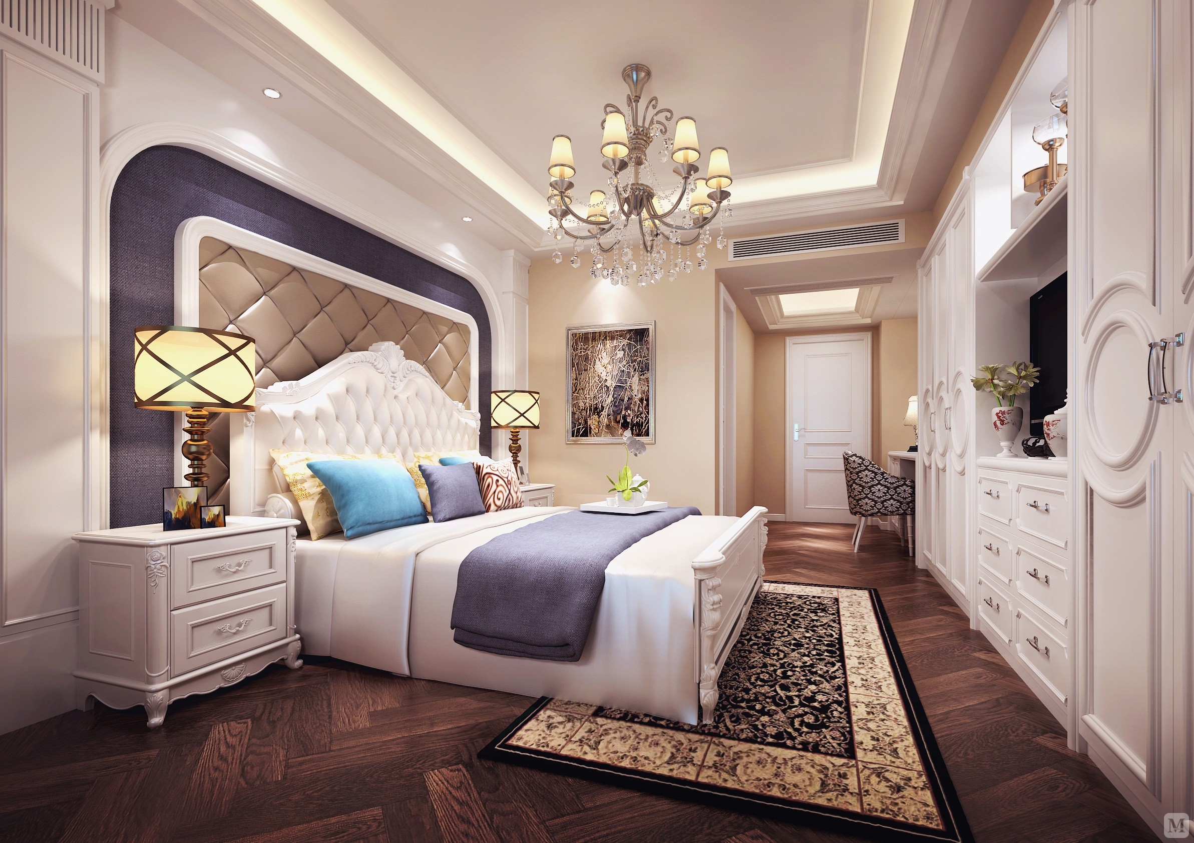 3万360㎡简欧四房装修带你领略欧式宫廷风