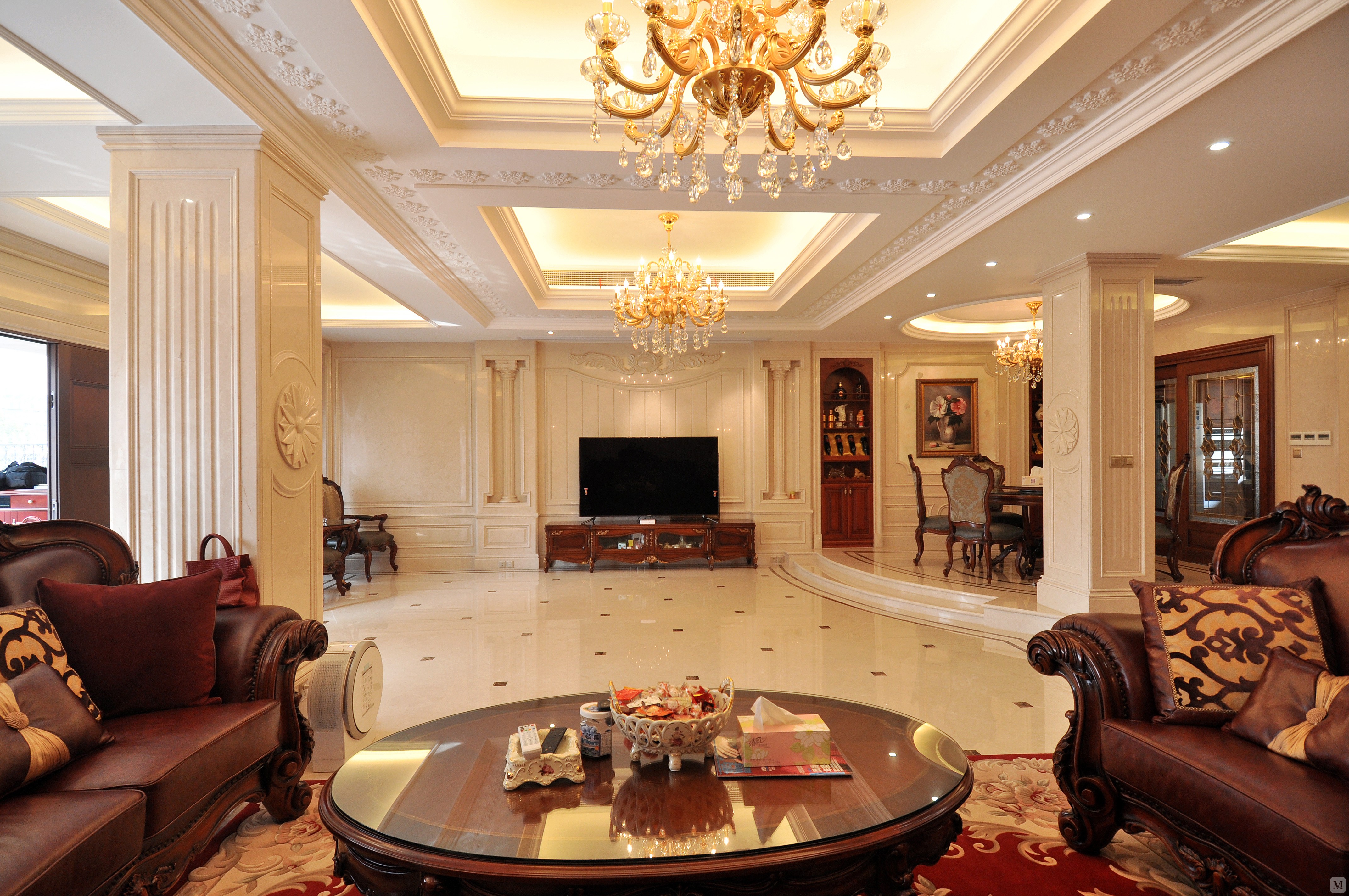 6万580㎡中式别墅装修绿苑居别墅-中式风格