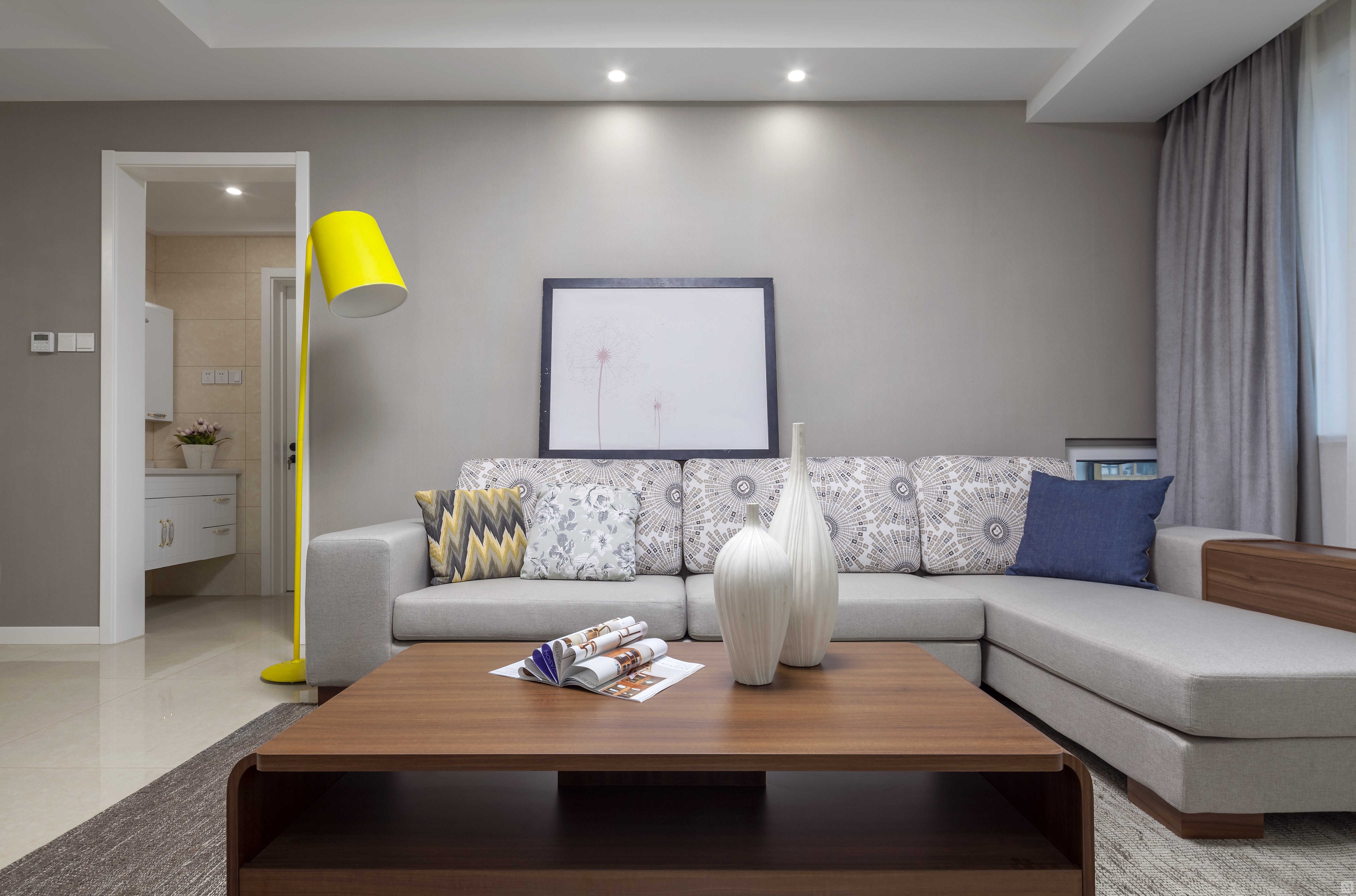 简约客厅背景墙装修效果图