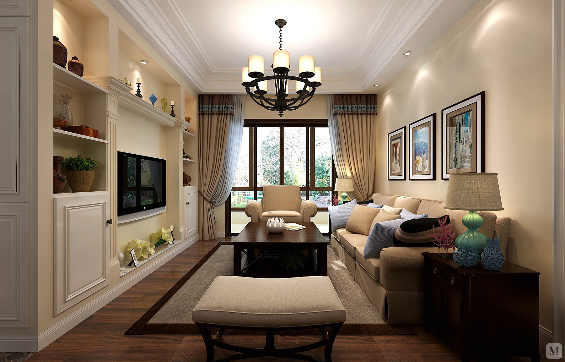 但凡带有大型或大面积花卉图案的都很有可能被美国家庭用来装饰"乡村"