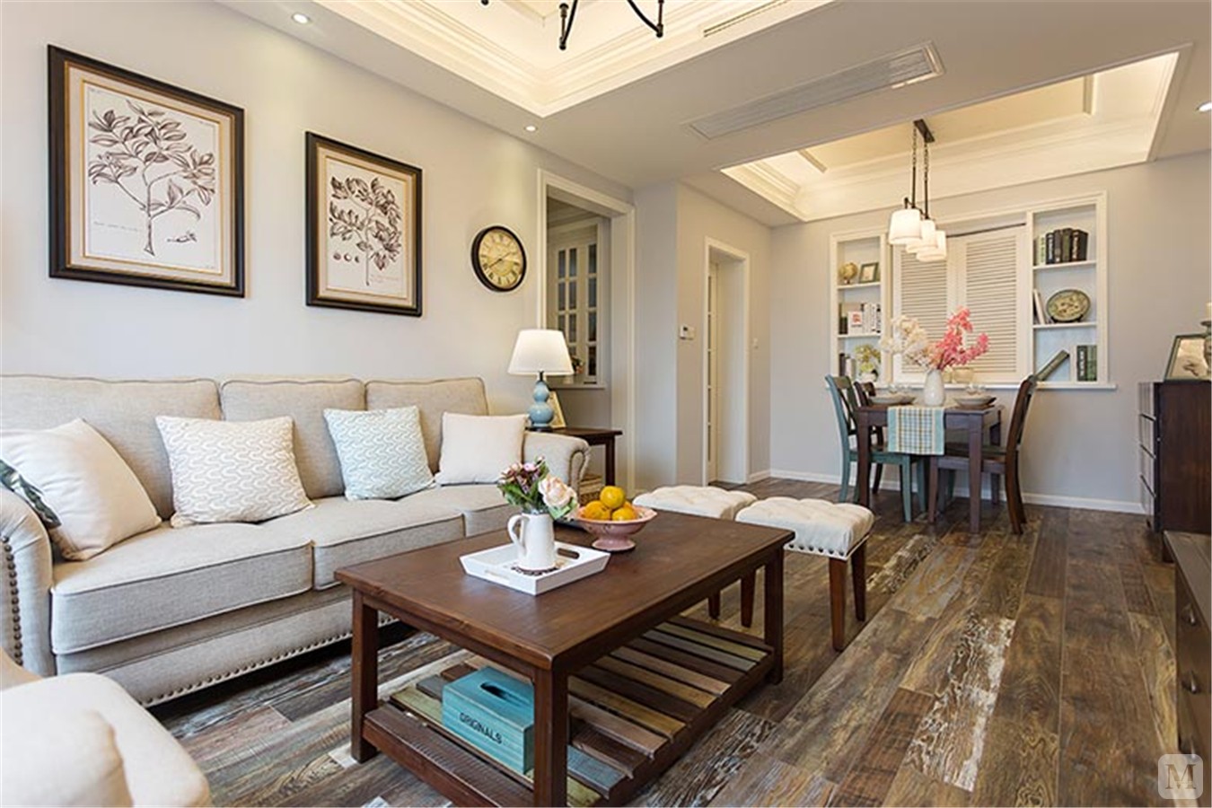 15.4万85㎡简约二房装修85㎡小户型简约树林丛生