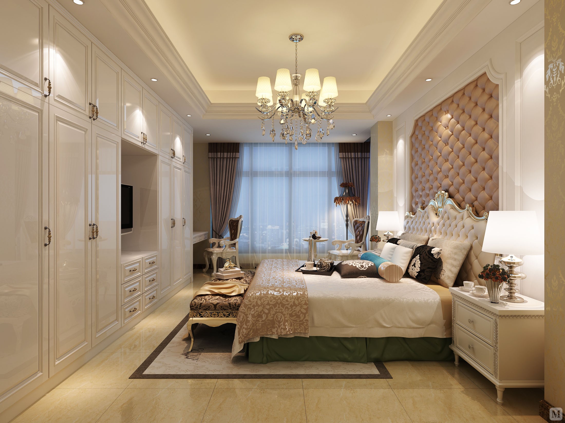 4万137㎡简欧三房装修北欧简约风格设计-红星美凯龙家装效果图