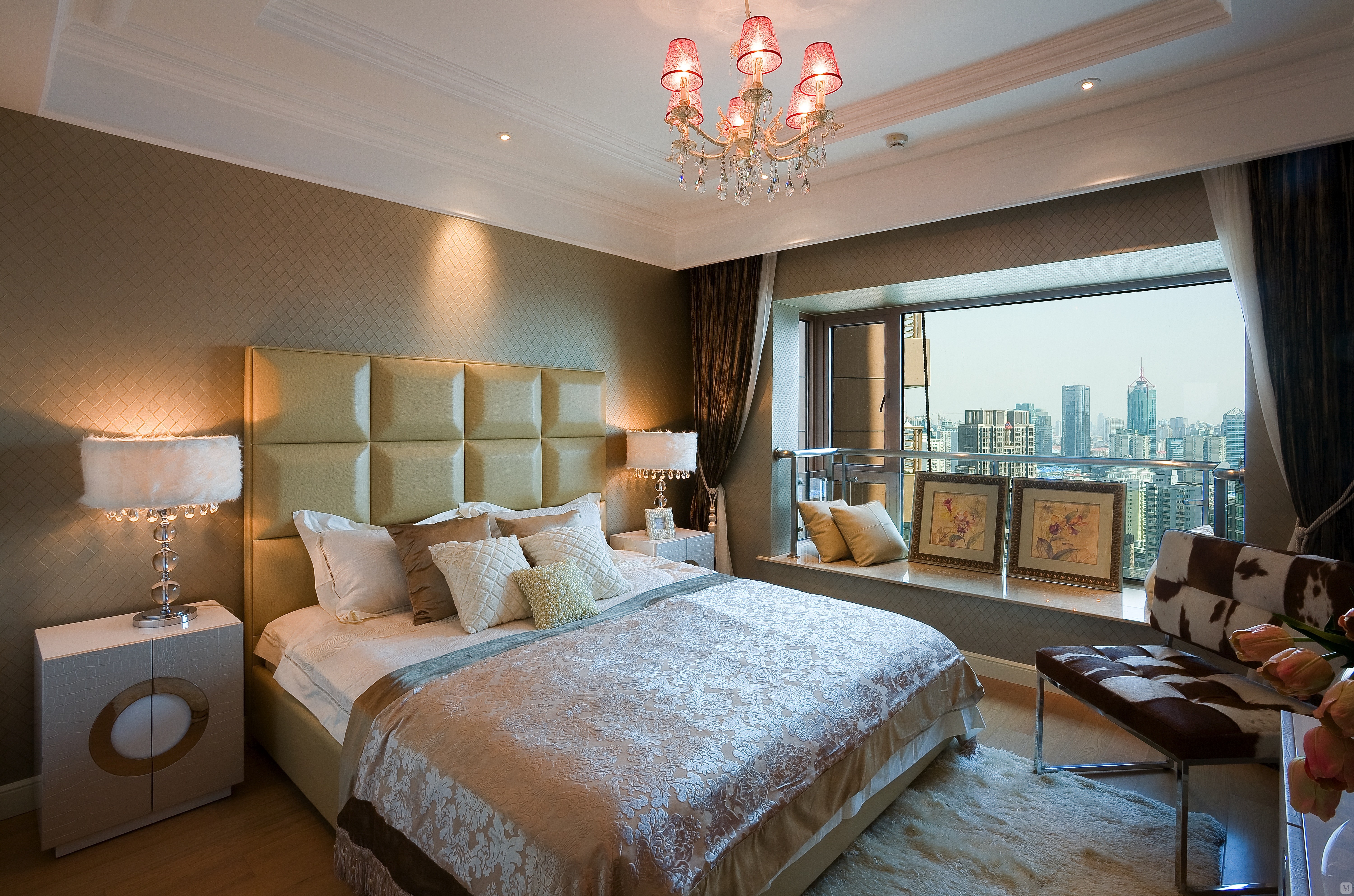 8万120㎡简约三房装修春暖花开后现代风格-红星美凯龙家装效果图