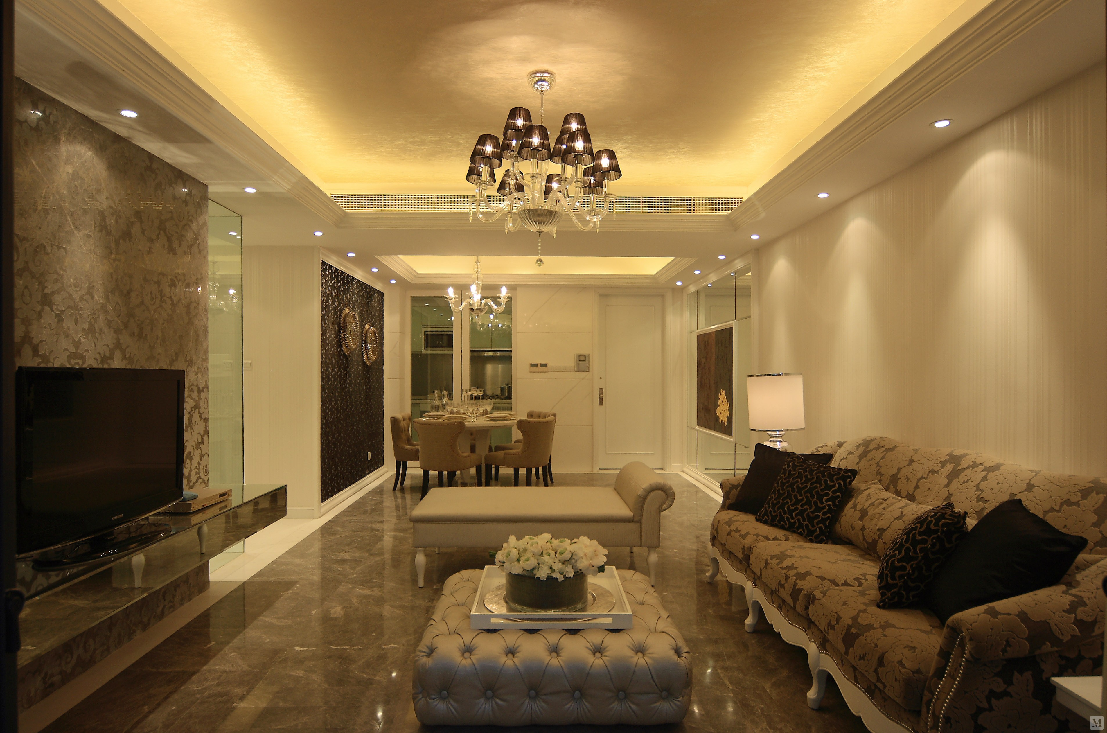 9万187㎡简约别墅装修长沙华天公寓(泉塘)案例-红星美凯龙家装效果图