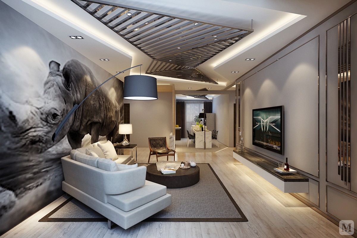 港式风格家居装修装饰装潢设计理念:港式风格多以金属色和线条感营造