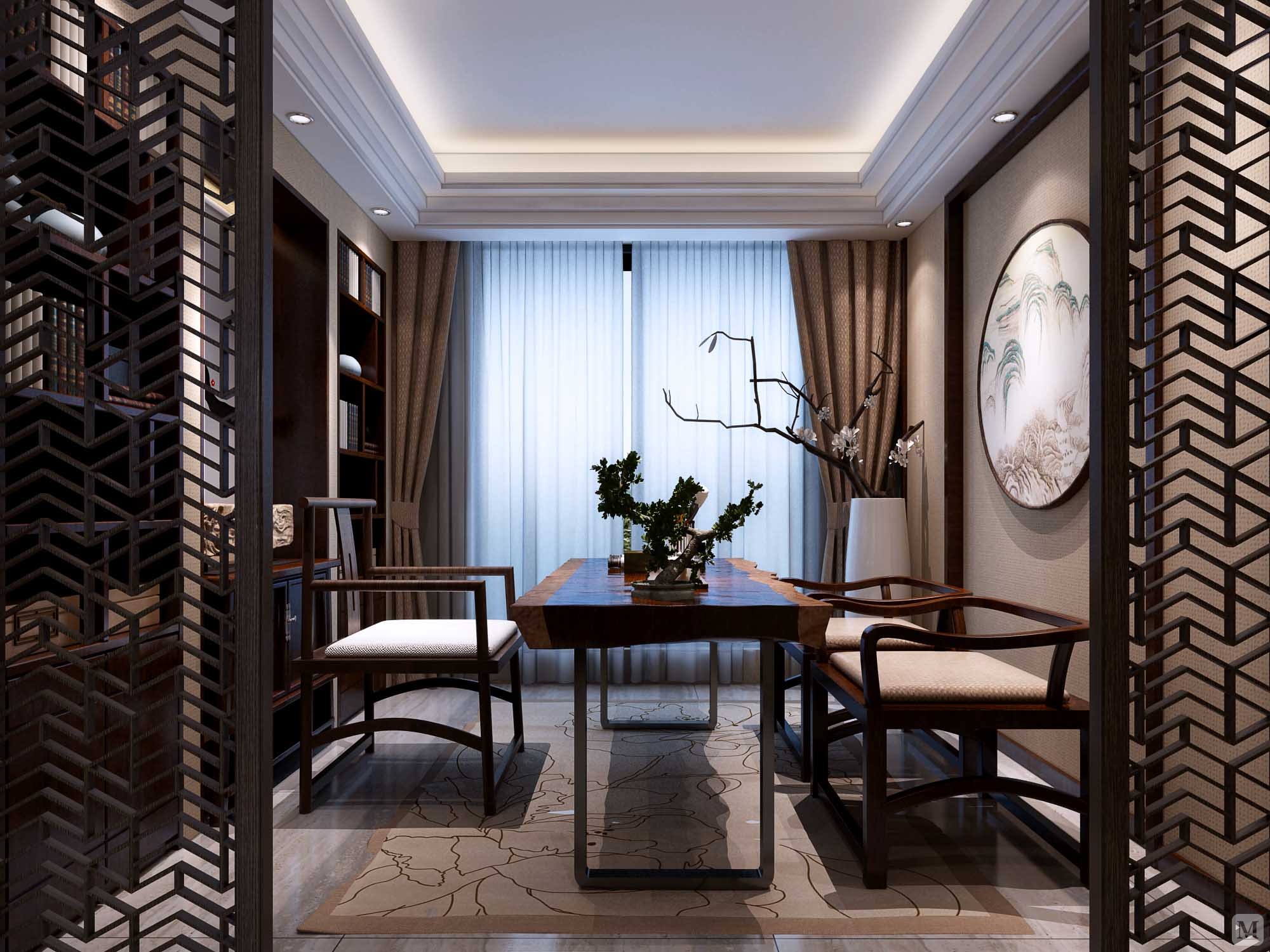 4万133㎡中式三房装修启鸿假日城市 中式