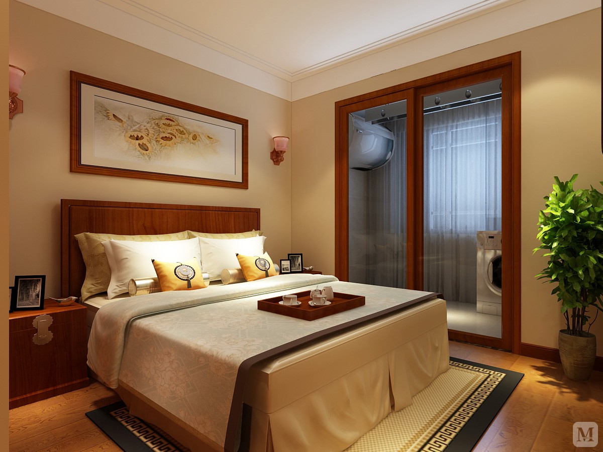 中式卧室吊顶装修效果图