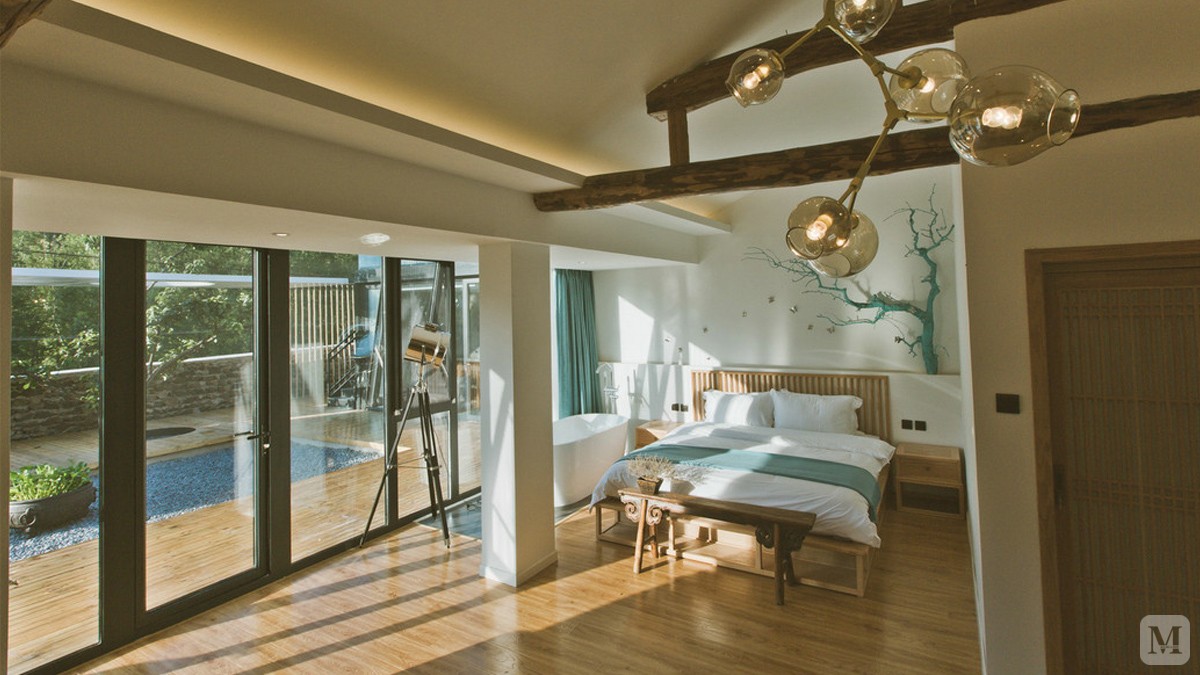 4万199㎡田园四房装修一见钟情的民宿,等风也等你!