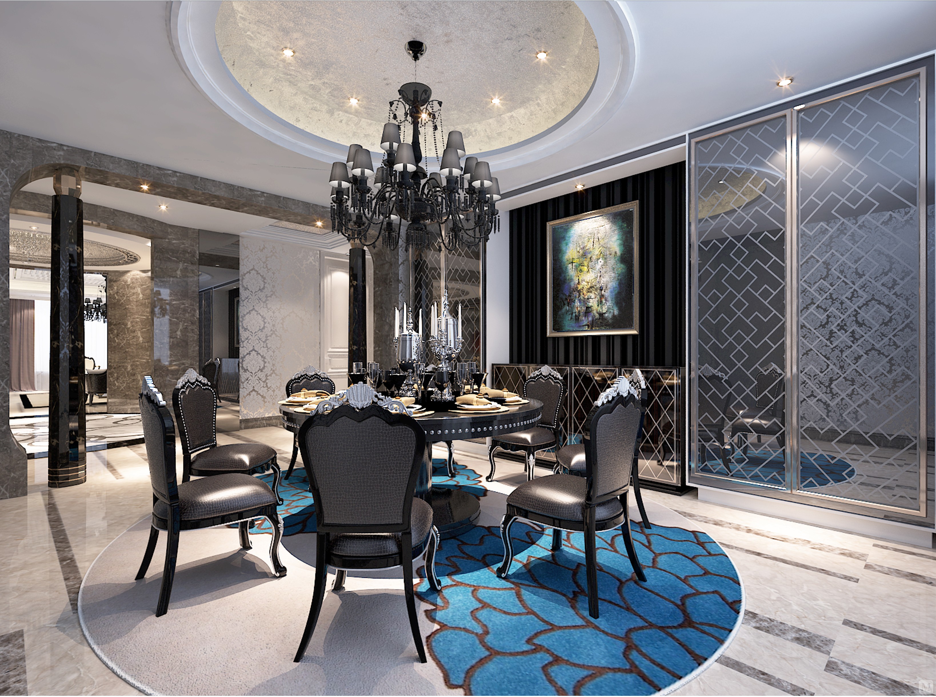 大气,厚重,奢华新装饰注重品味,展现空间感,设计感art deco艺术风格