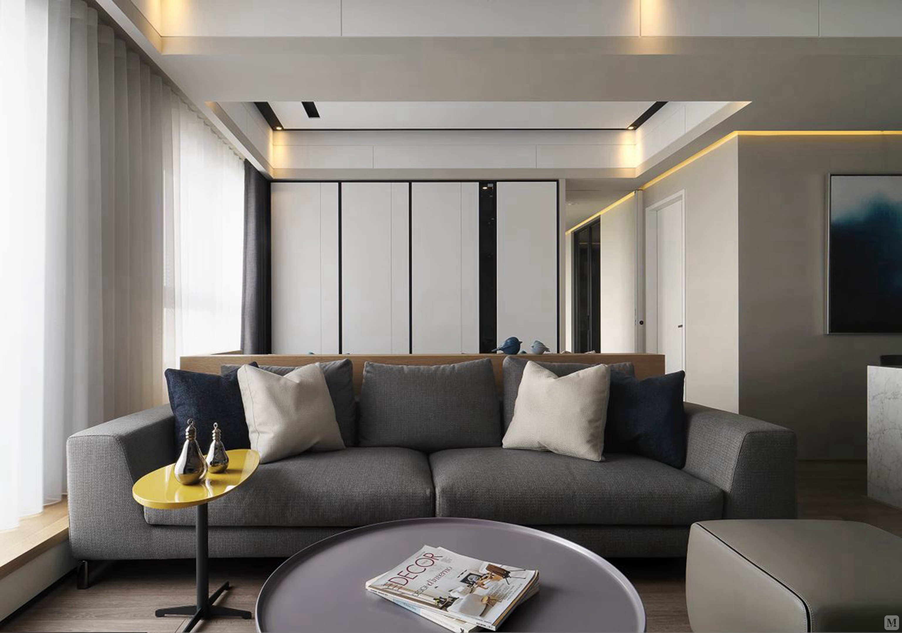 美式客厅背景墙装修效果图