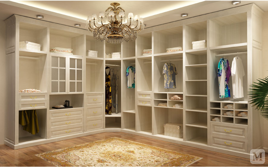  艾高 简欧衣帽间平开门 浪漫简欧