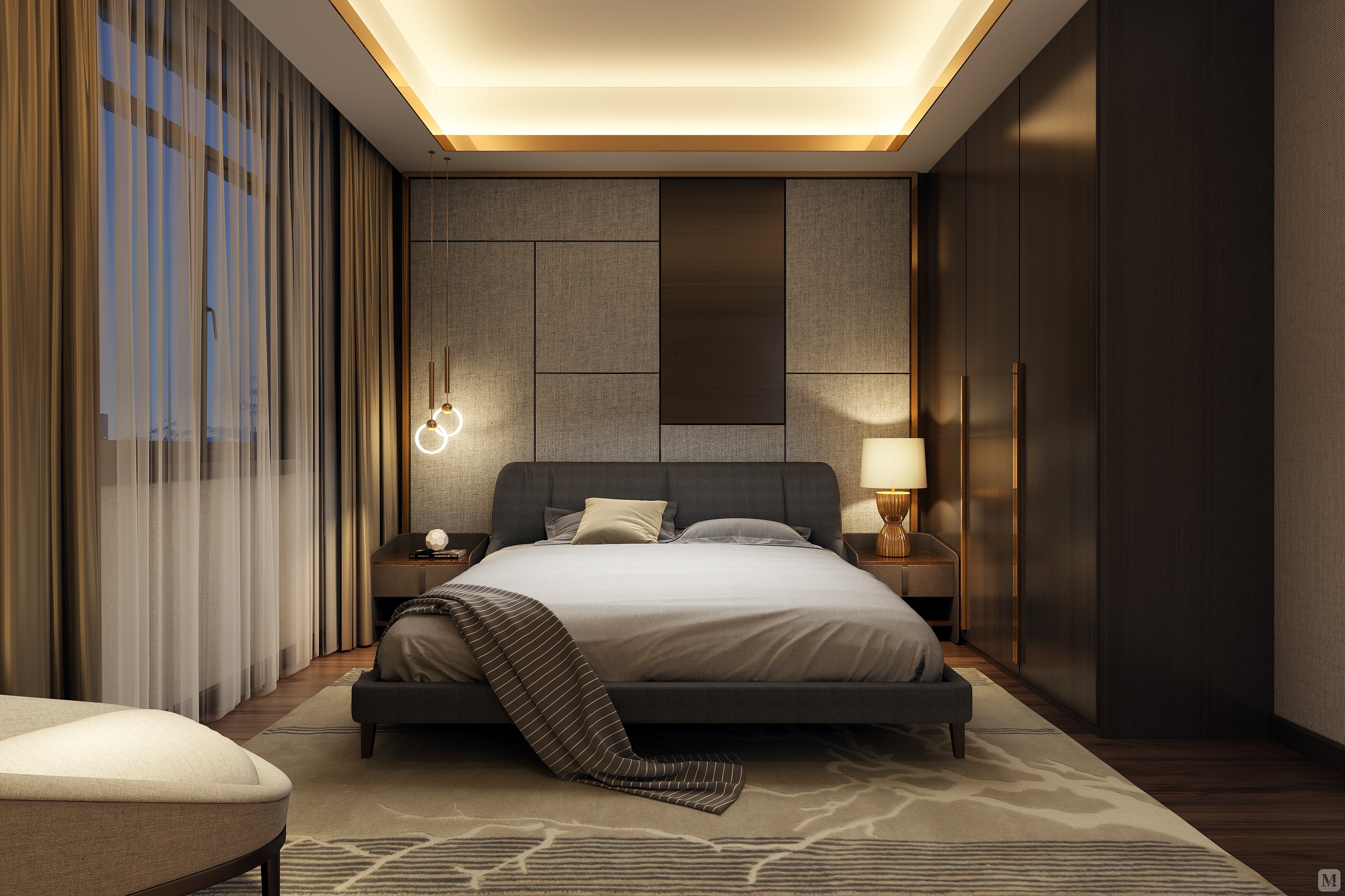 9万148㎡简约复式装修现代港式风的大复式-红星美凯龙家装效果图