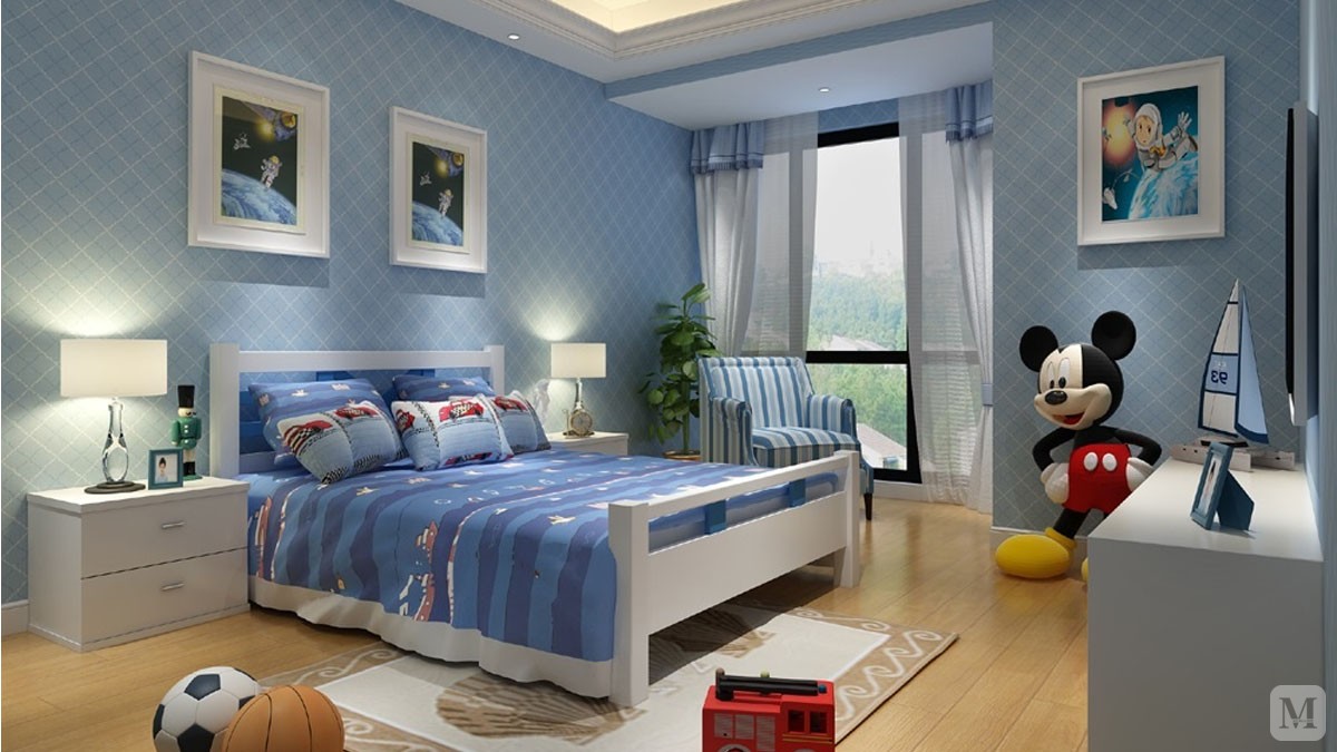 简欧儿童房床装修效果图