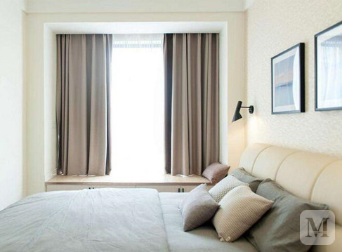 飘窗窗帘效果图 为卧室增加一道靓丽风景