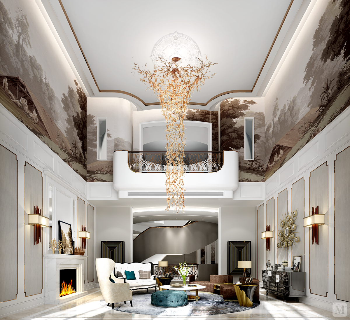 6万1890㎡混搭别墅装修远洋lavie混搭风格装修图