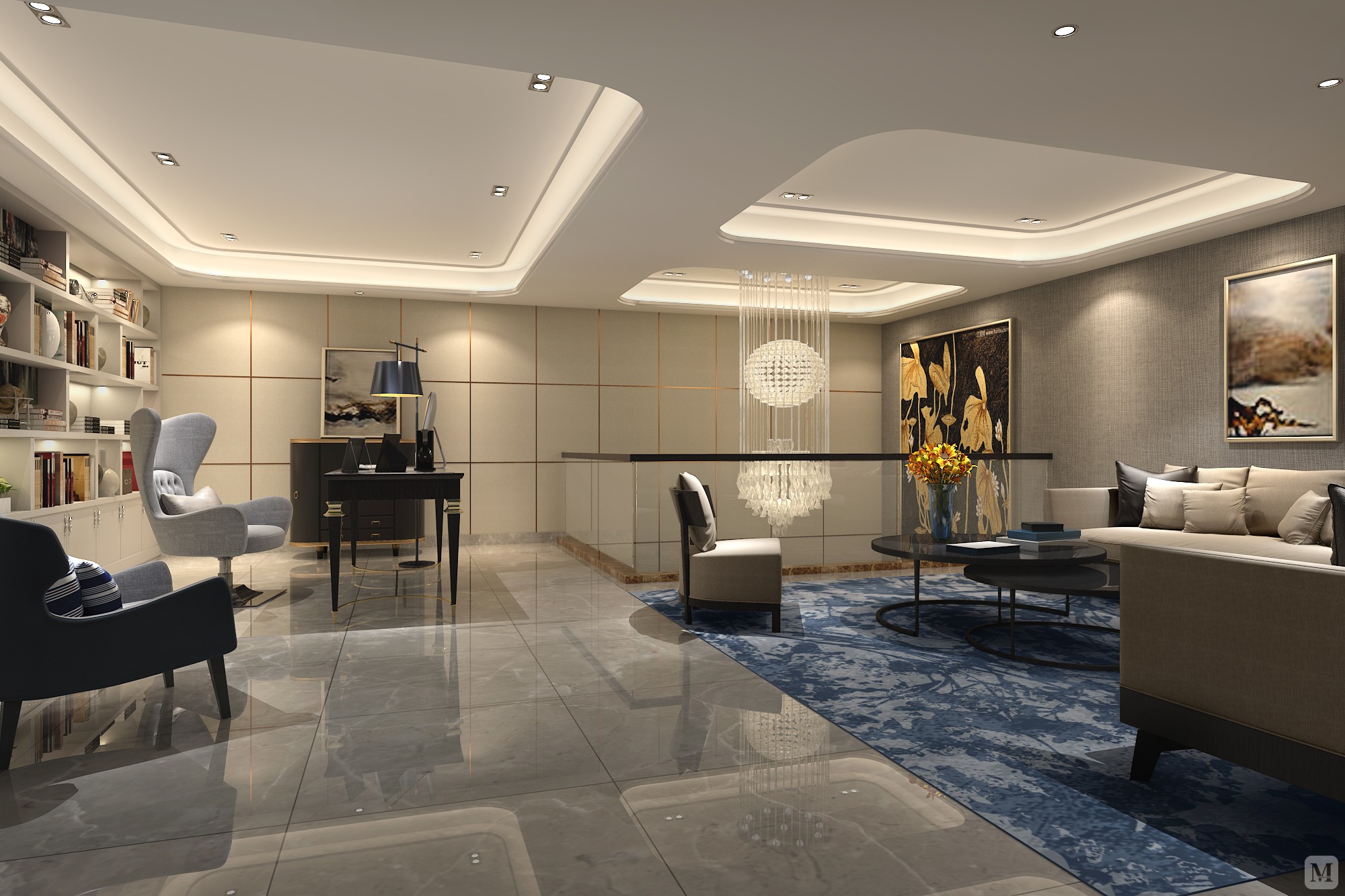 art-deco #联排别墅 现代简约风格在处理空间方面强调室内空间砍è