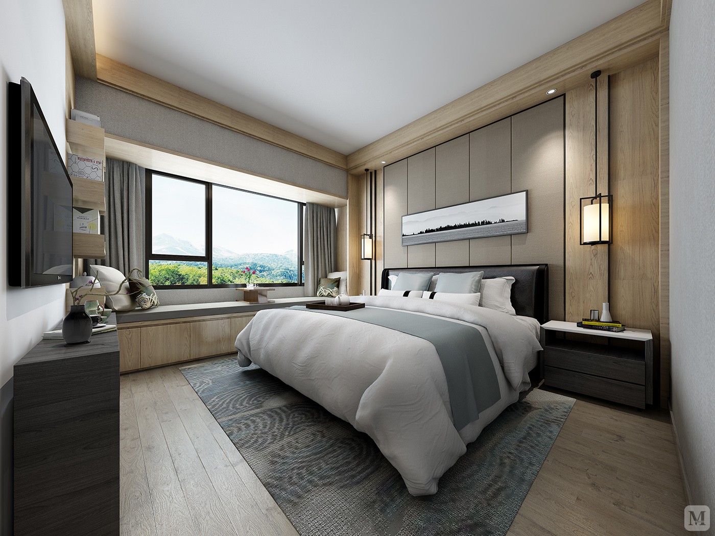 简约客厅背景墙装修效果图