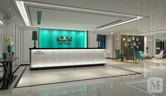 酒店前台该如何设计?简单大气的接待台图片赏析