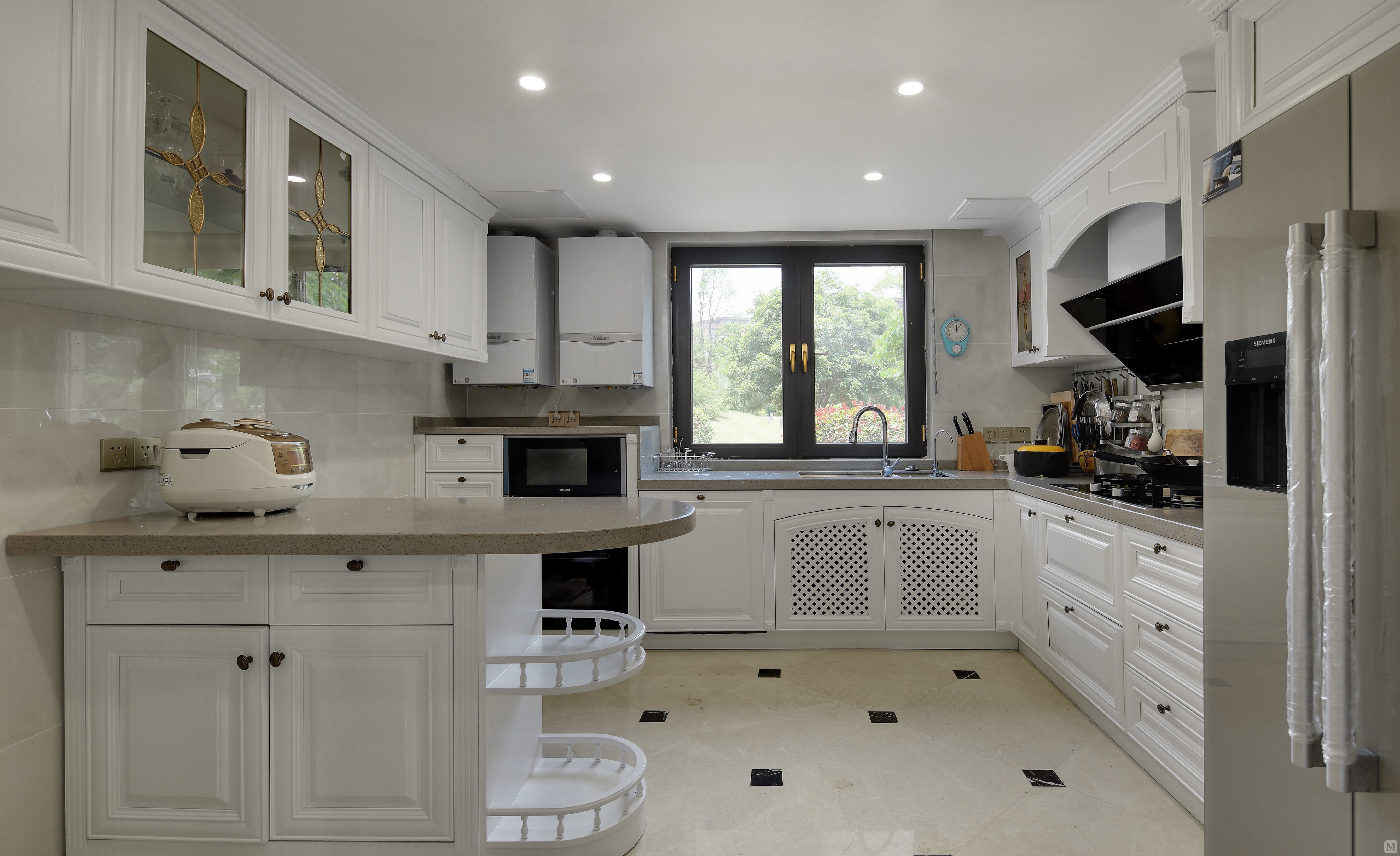 美式厨房组合柜装修效果图-红星美凯龙家装效果图