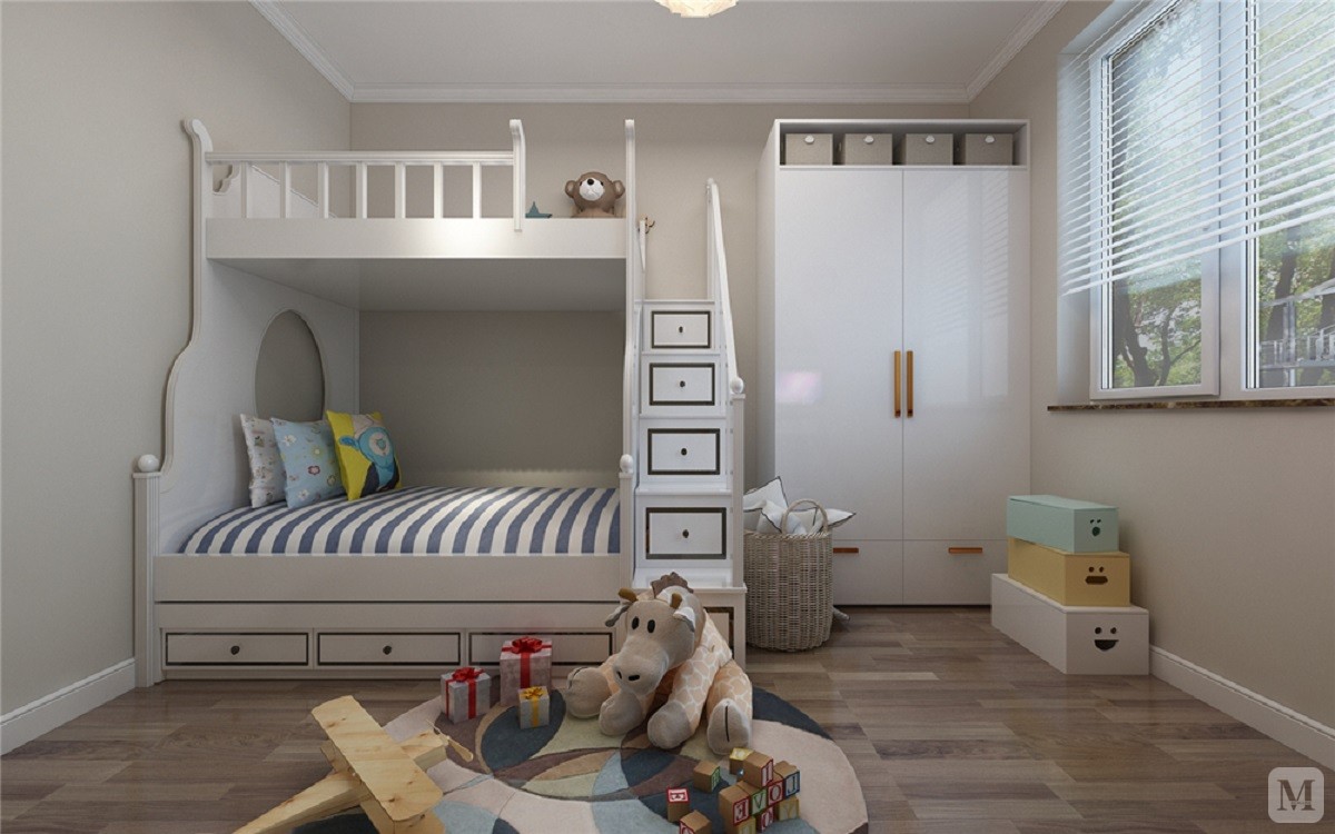 简约儿童房床装修效果图